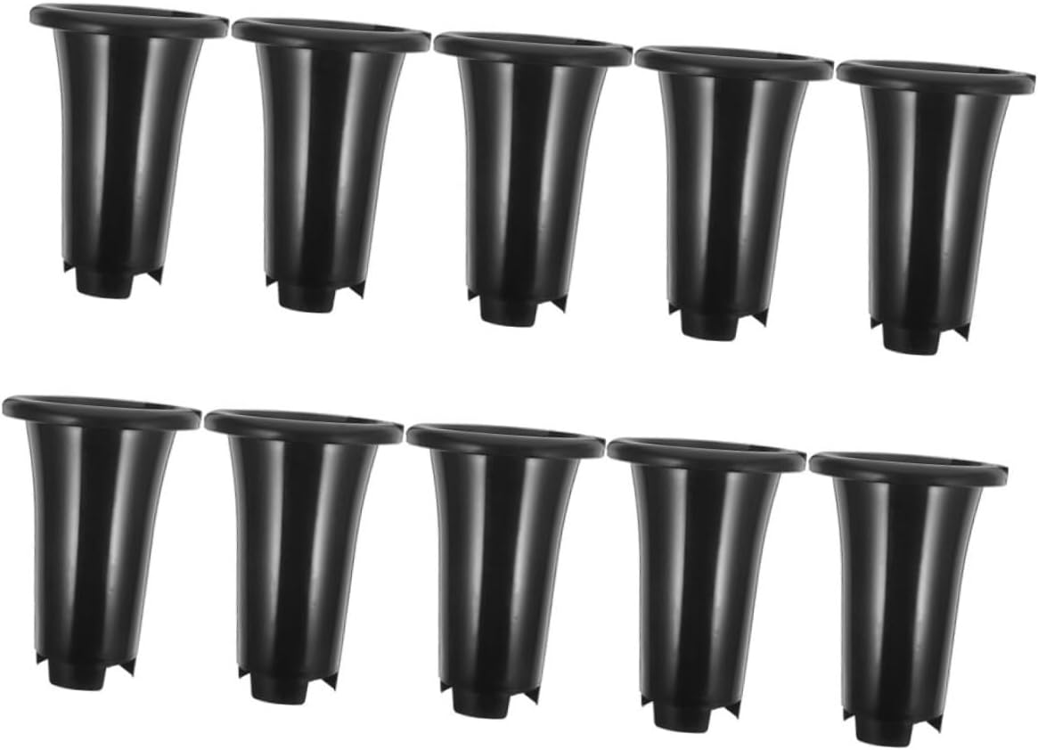 10Pcs Black Plastic Nursery Pot Thickened Large for Orchids Planting Gardening Propagator Pots Drainage image number 2