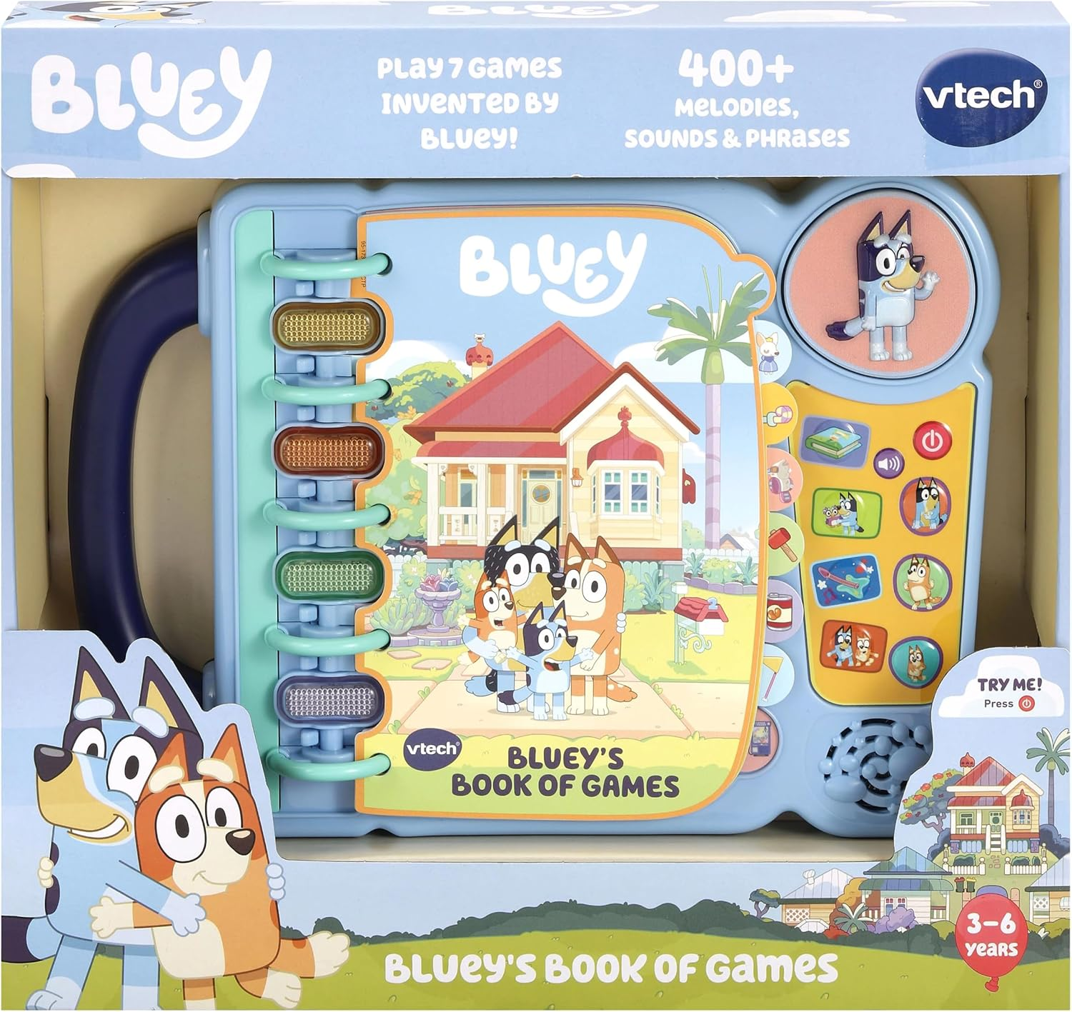 Vtech Bluey'S Book of Games - Pretend Play Interactive Book - 541203 - Multicoloured image number 1