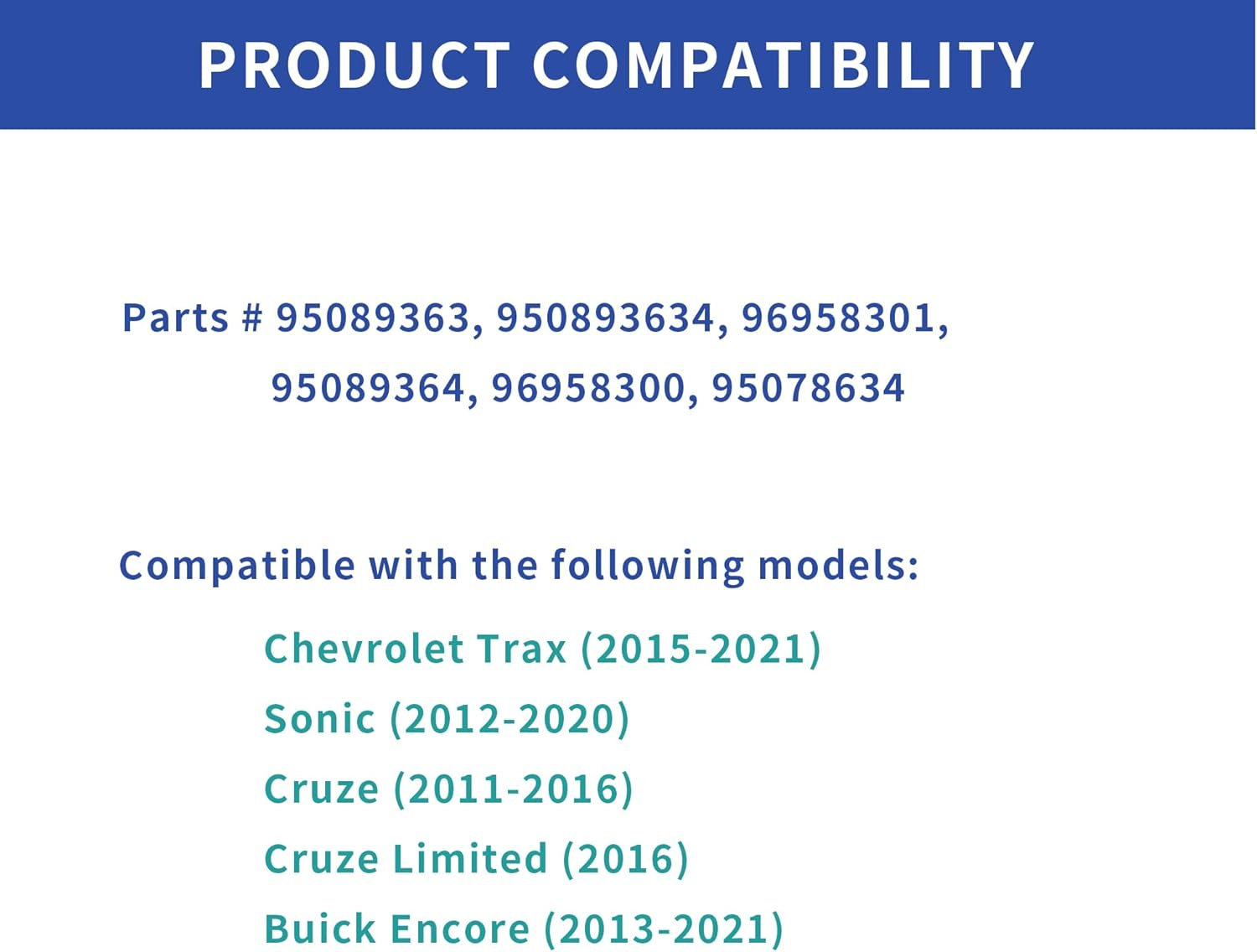 4 Pieces Heater Inlet Hose Connector, Fit for Chevrolet Trax, Sonic, Cruze, Cruze Limited and Buick Encore, Replace Parts # 95089363, 950893634, 96958301, 95089364, 96958300, and 95078634 image number 2