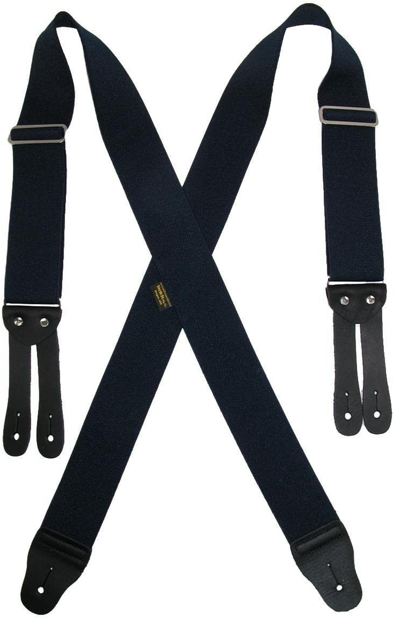 Men'S Elastic Button End Work Suspenders