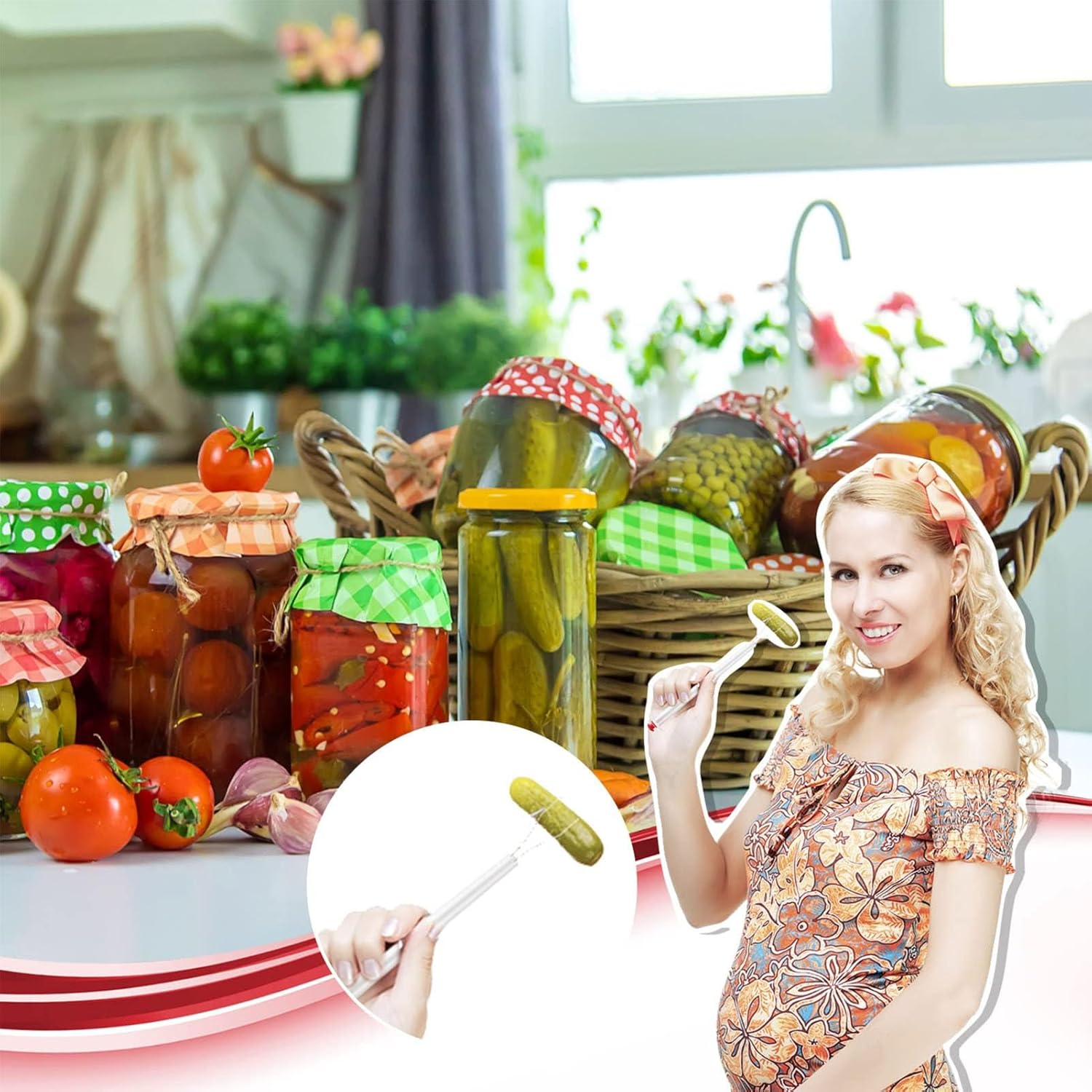 4Pcs Pickle Picker, Deluxe Pickle Grabber Tool with Stainless Steel Claws, Olive Pepper Grabber for Kitchen Restaurant Food, Rust Resistant, Kitchen Gadget image number 1