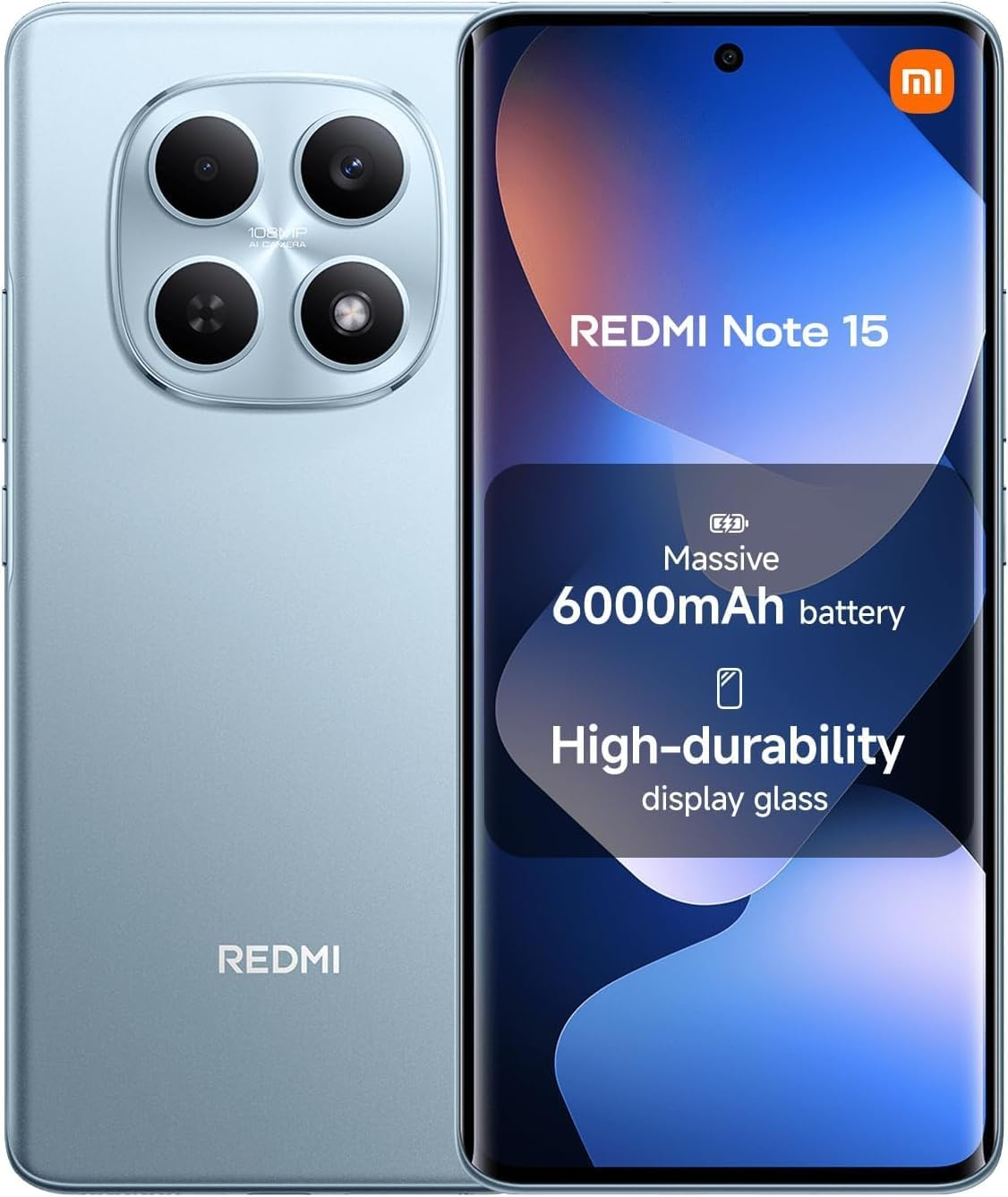 Xiaomi Redmi Note 15 Pro 5G, Smartphone 8+512GB, Powerful 6580Mah Battery, IP66/IP68, New 200MP Camera, 6.83-Inch 1.5K AMOLED Display, Glacier Blue, 2 Years Warranty, Charger Not Included