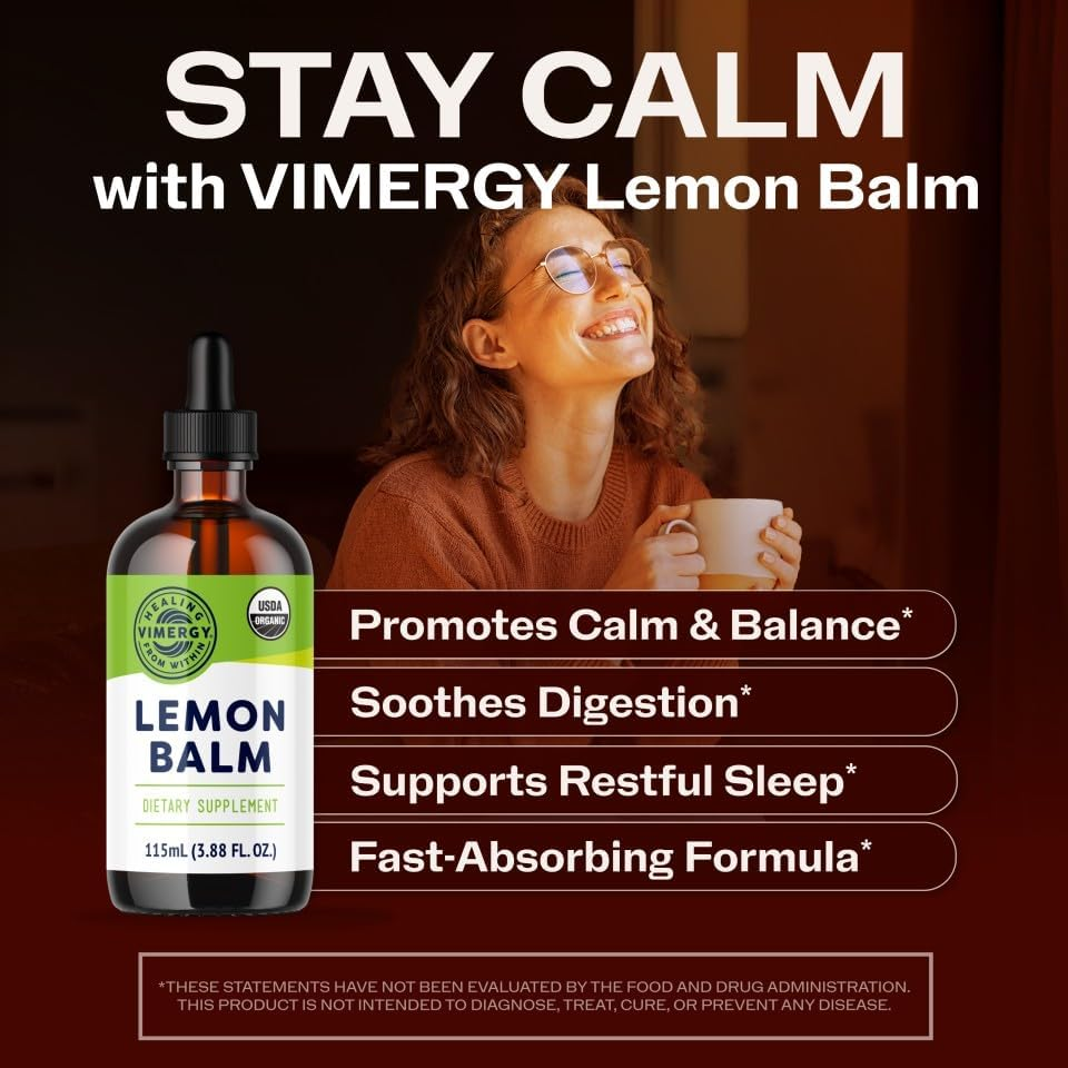 Vimergy USDA Organic Lemon Balm 10:1 (115 Ml) image number 3