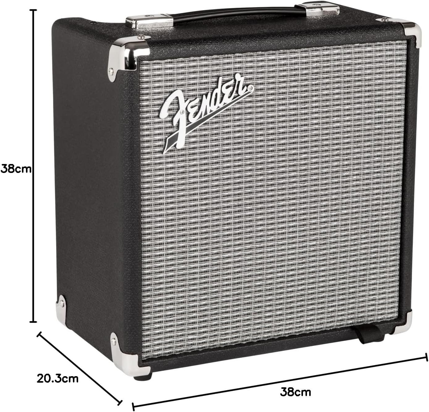 Fender Rumble 15, Bass Amp, 15W, Suitable for Electric Bass Guitar, Small/Compact Bass Practice Amp, Black/Silver image number 6