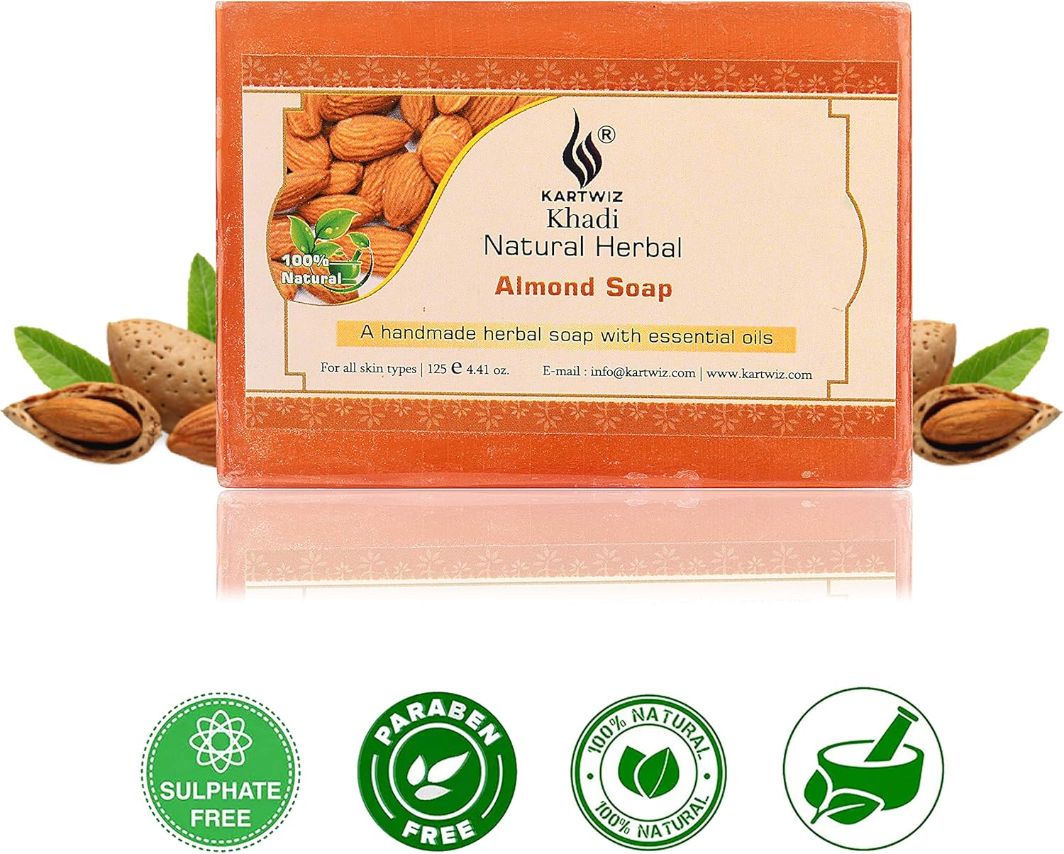 Khadi Natural Herbal Bathing Handmade Assorted Soap with Essential Oils || Pack of 8 image number 1