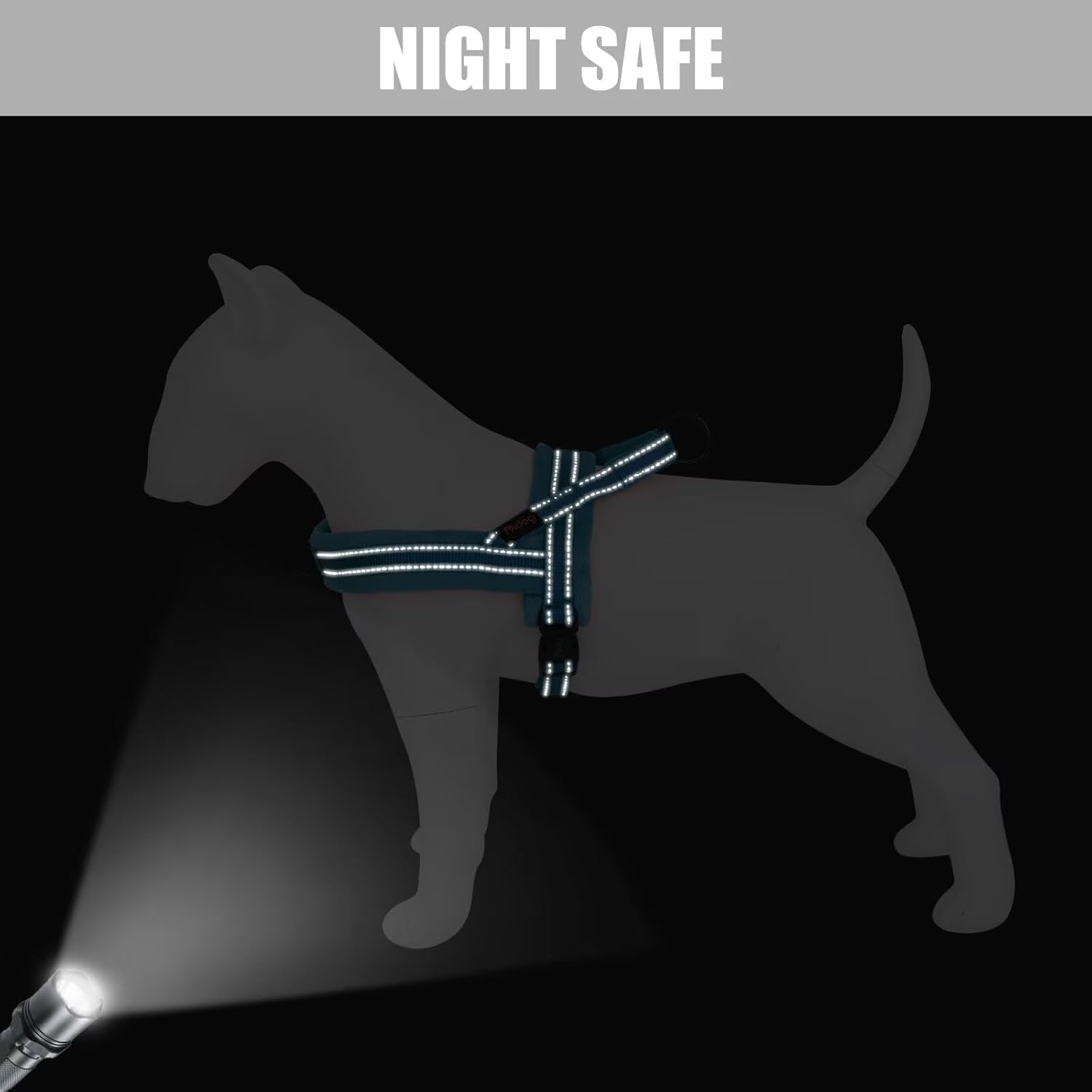 Didog Soft Flannel Padded Dog Vest Harness, Escape Proof/Quick Fit Reflective Dog Strap Harness,Easy for Training Walking,Blue S Size image number 2