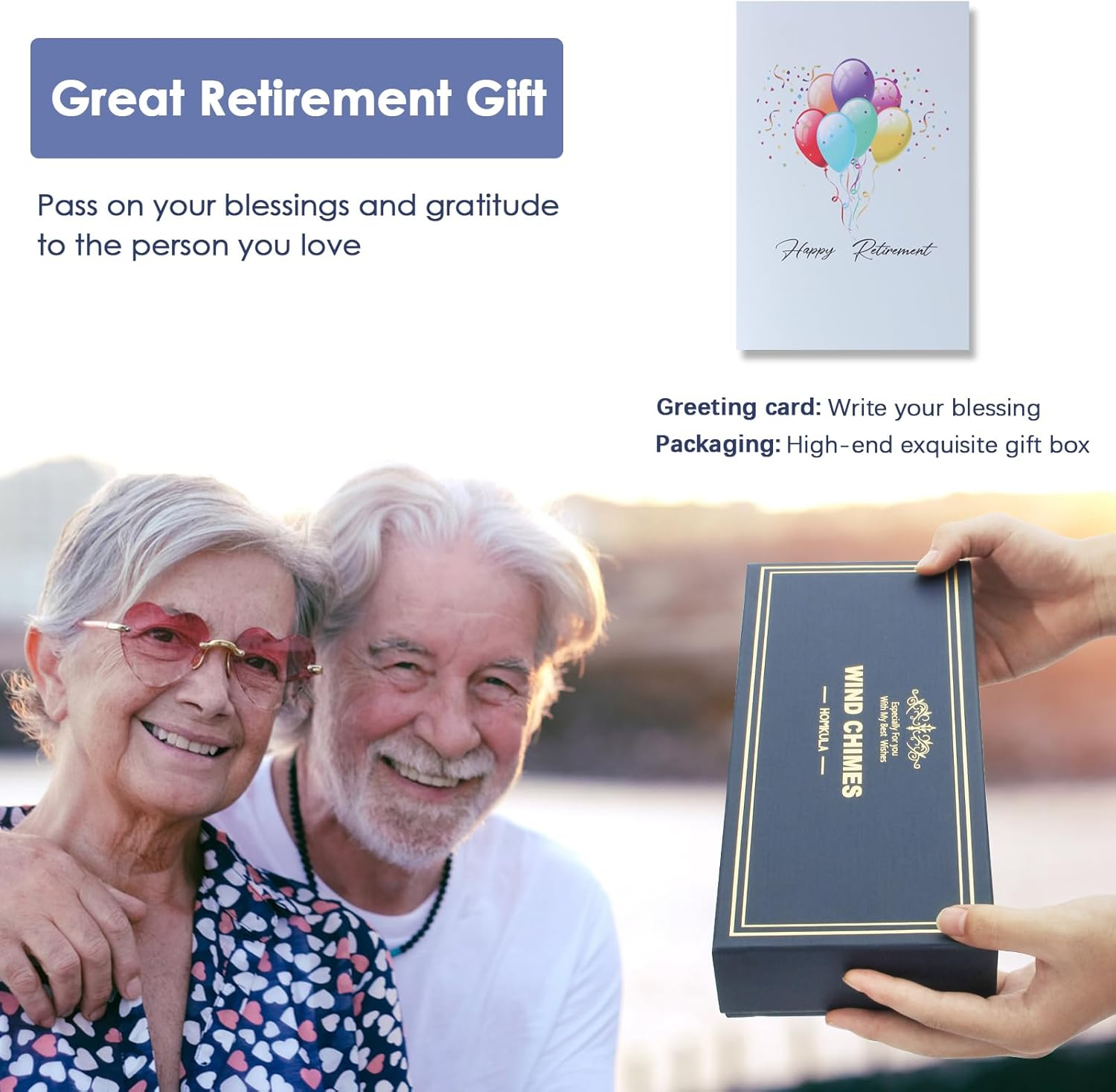 Retirement Wind Chimes, Happy Retirement Gifts for Woman, Funny Retired Gifts for Men, Coworker, Nurse, Boss, Doctors, Teacher A01 image number 3