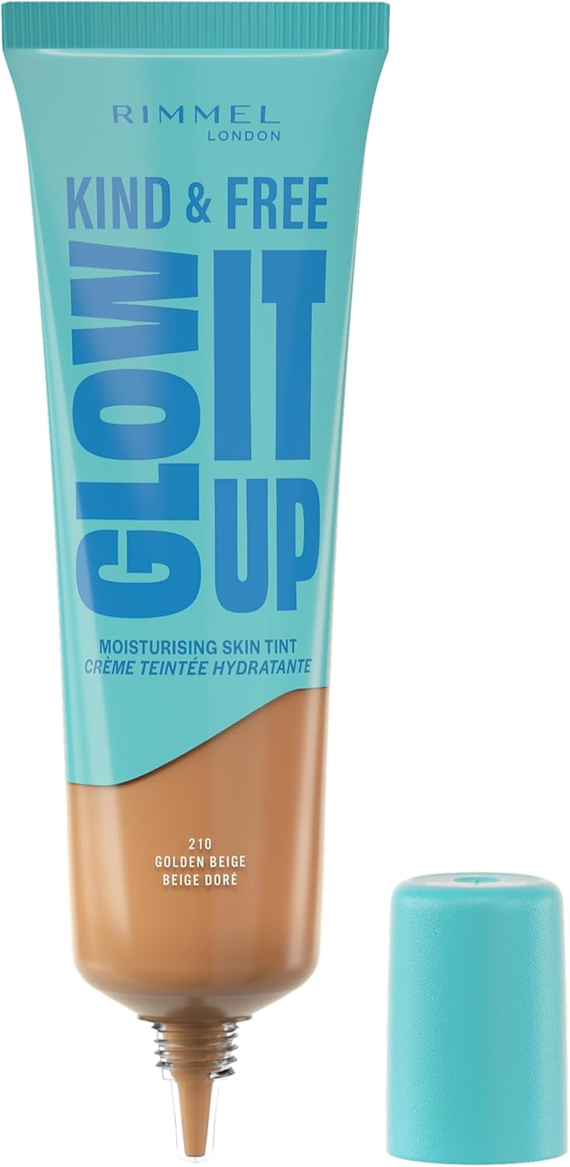 Rimmel London Kind and Free Glow It up Moisturising Skin Tint, 203 True Beige, 30 Ml