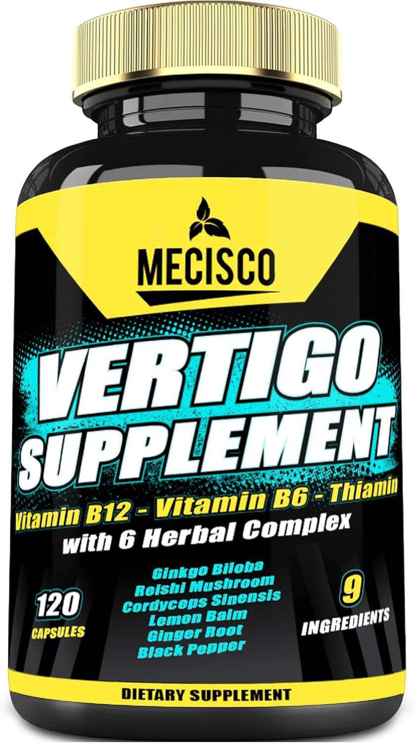 9In1 Vertigo Supplement - Added Vitamin B1, Vitamin B6, Vitamin B12, Ginkgo Biloba, Reishi Mushroom, Cordyceps Sinensis & More - 120 Capsules image number 3