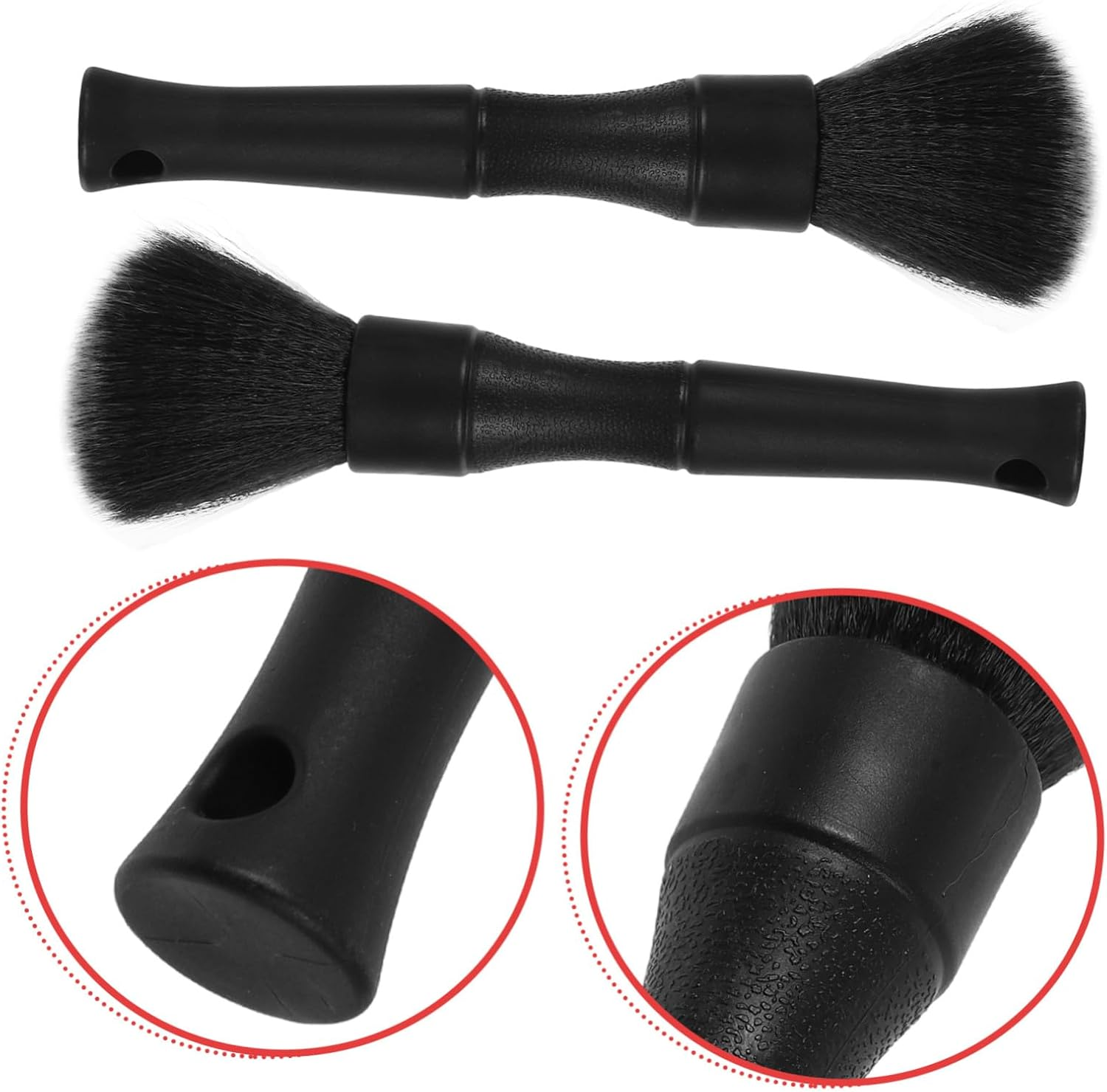 HOODANCOS 2Pcs Soft Bristle Car Detailing Brush Set for Interior Cleaning Vent Engine Bay Dashboard Detail Brushes Automotive Cleaning Tools for Wheels and Nuts image number 1