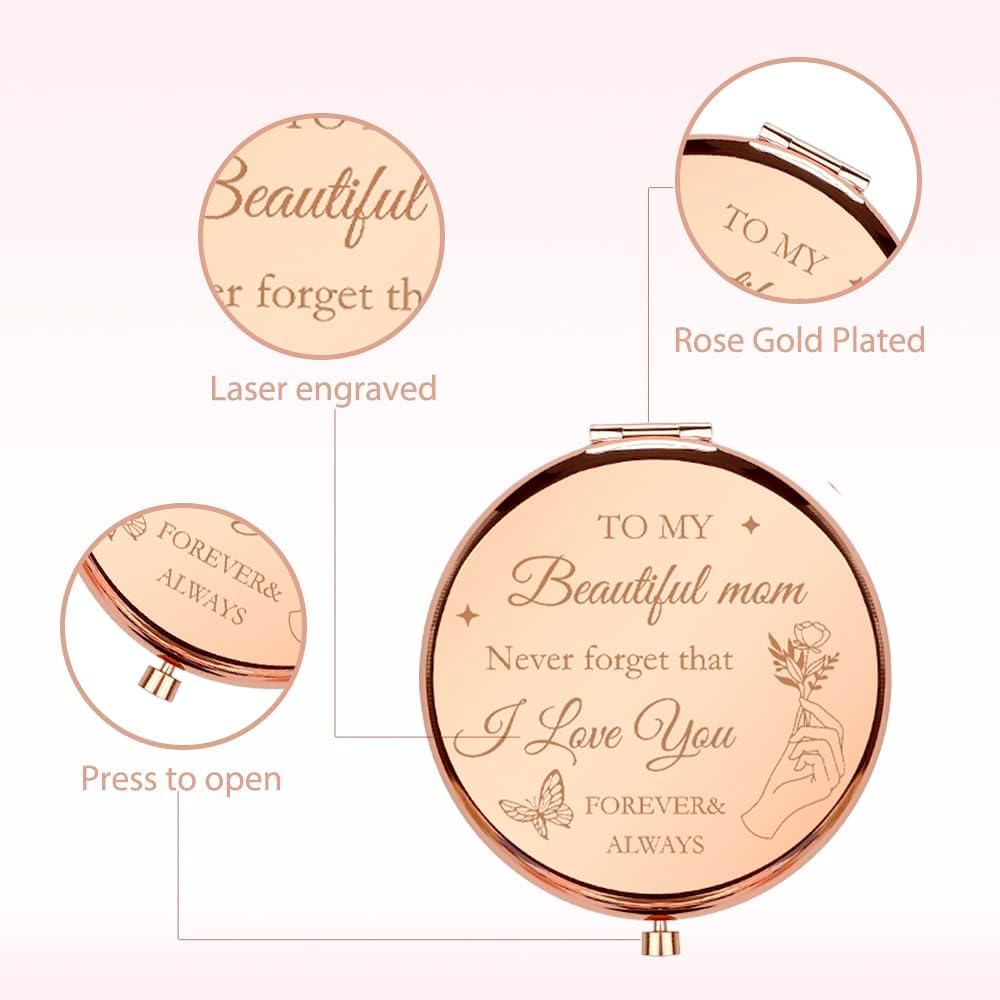 Makeup Mirror, Mom Birthday Gift, Portable Makeup Mirror, Valentine'S Day Gift