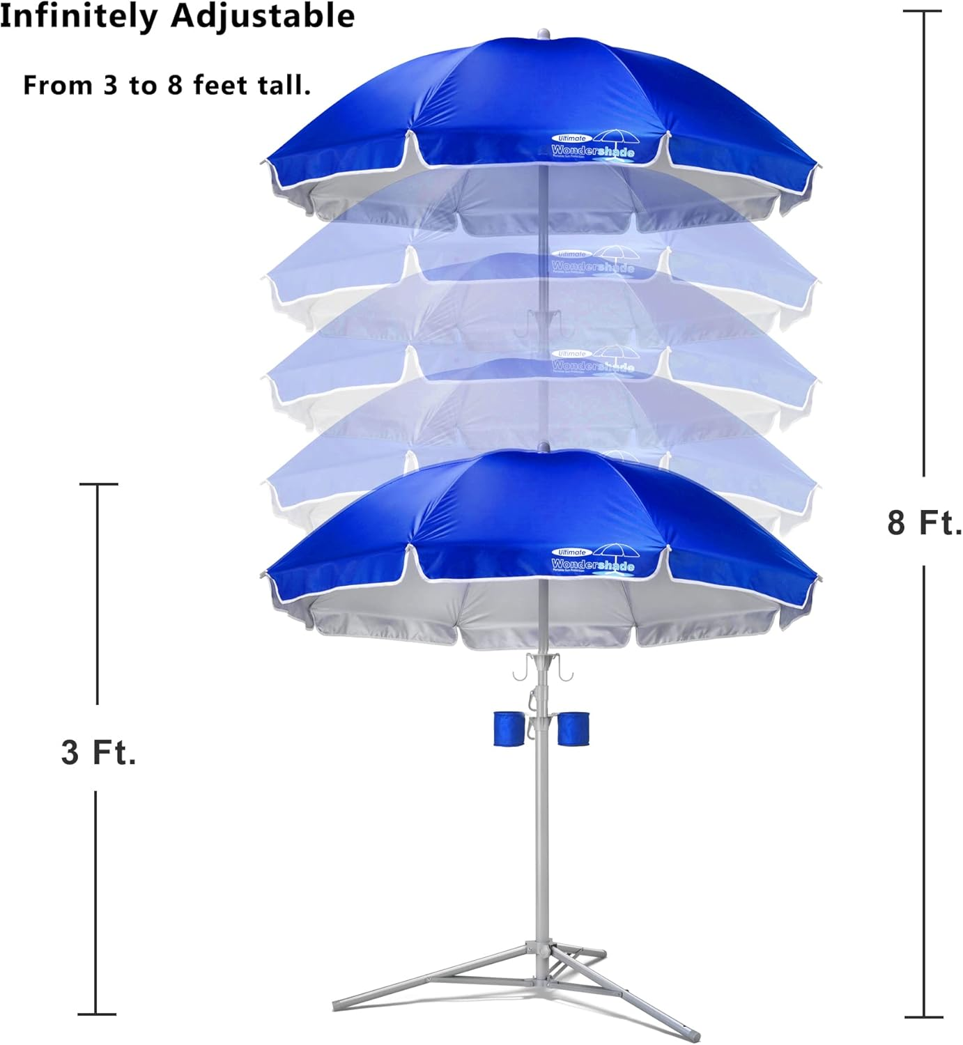 Wondershade Portable Sun Shade Umbrella, Lightweight Adjustable Instant Sun Protection image number 1