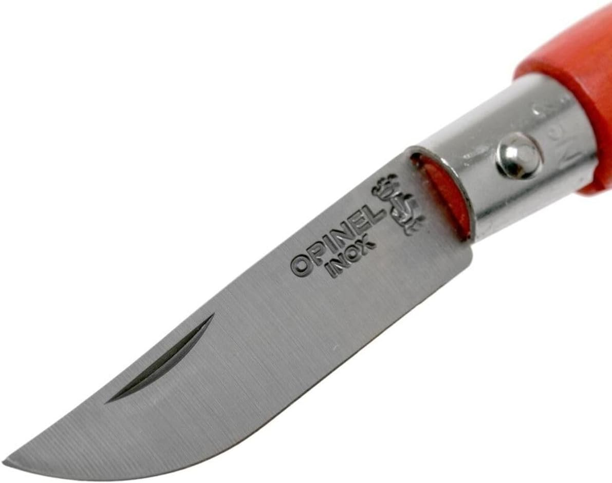 Opinel Colorama Stainless Steel #02 Key Ring Knife, Orange, 3.5 Cm Blade Length image number 1