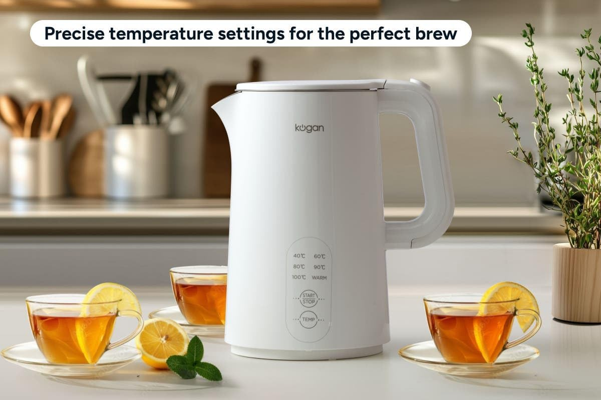 Kogan 1.5L Double Wall Kettle with Temperature Control - KA15KETSTBA image number 6