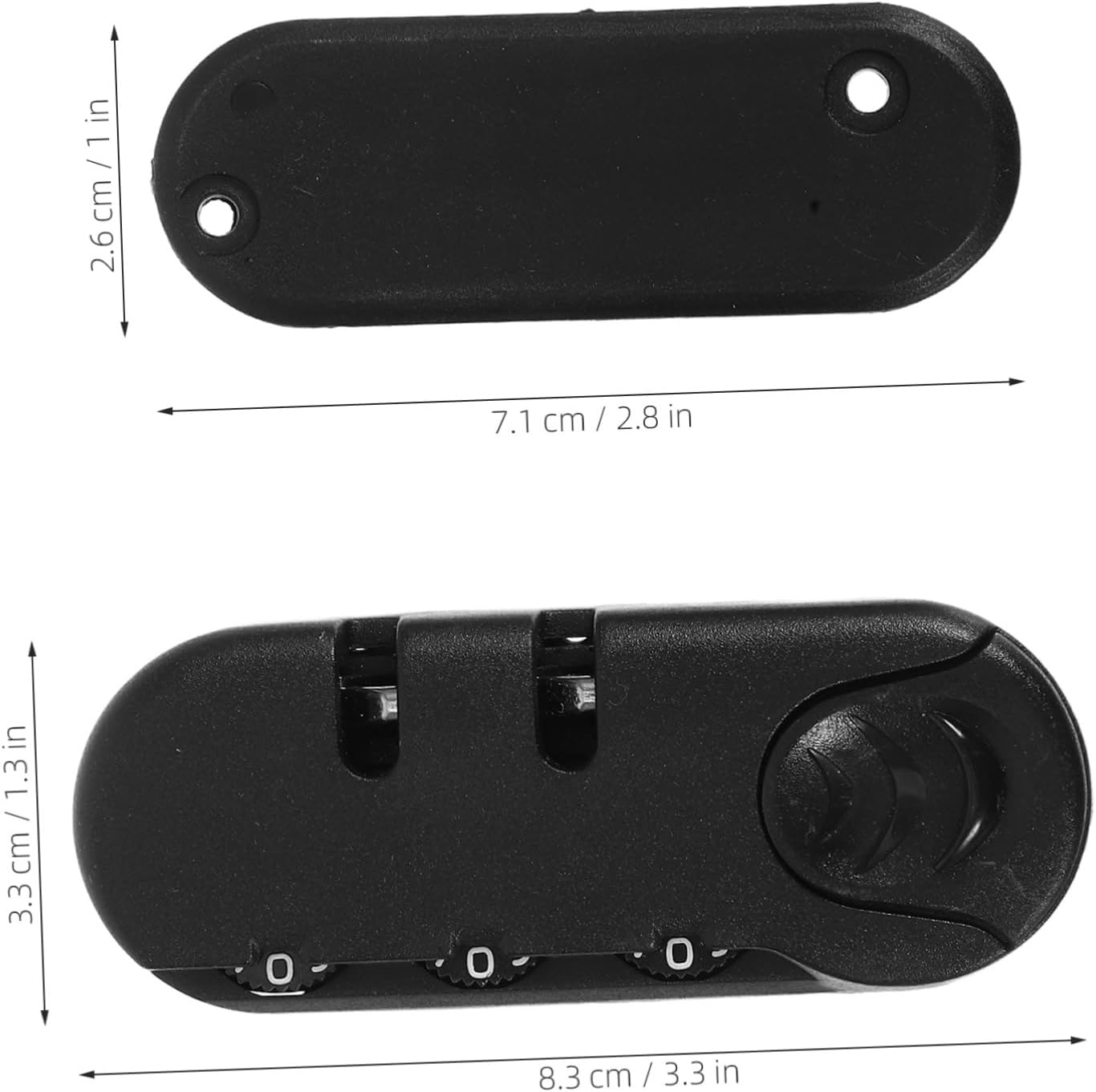 ORFOFE 3Pcs Combination Luggage Locks Portable Thumb Code Bag Locks for Suitcases Backpacks Travel Security Compact Lightweight Accessories image number 4