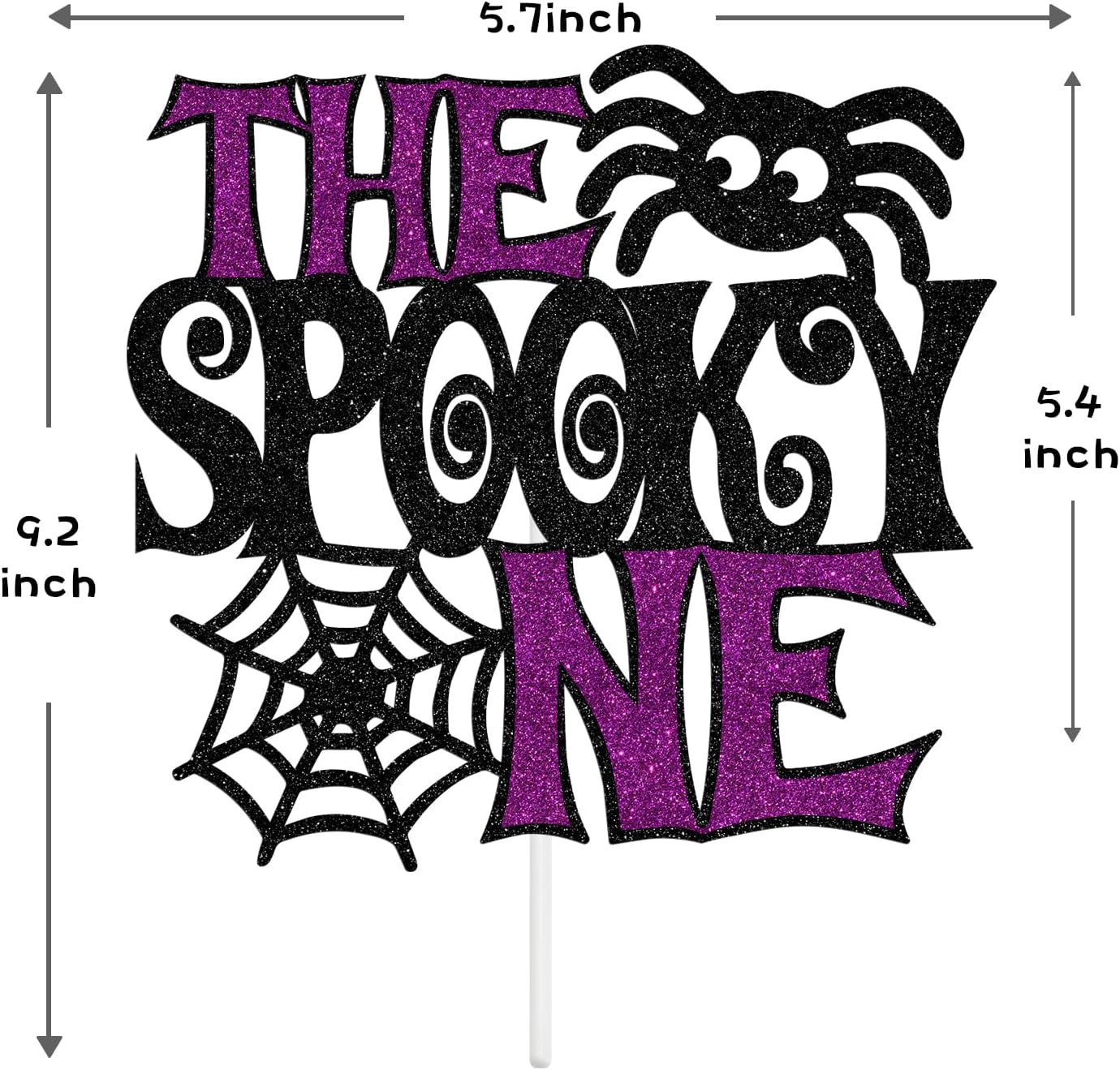 The Spooky One Cake Topper,Ghost Boo Bat Cake Decor, Halloween 1St Birthday/Baby Shower Party Decoration Supplies for Boys Girls