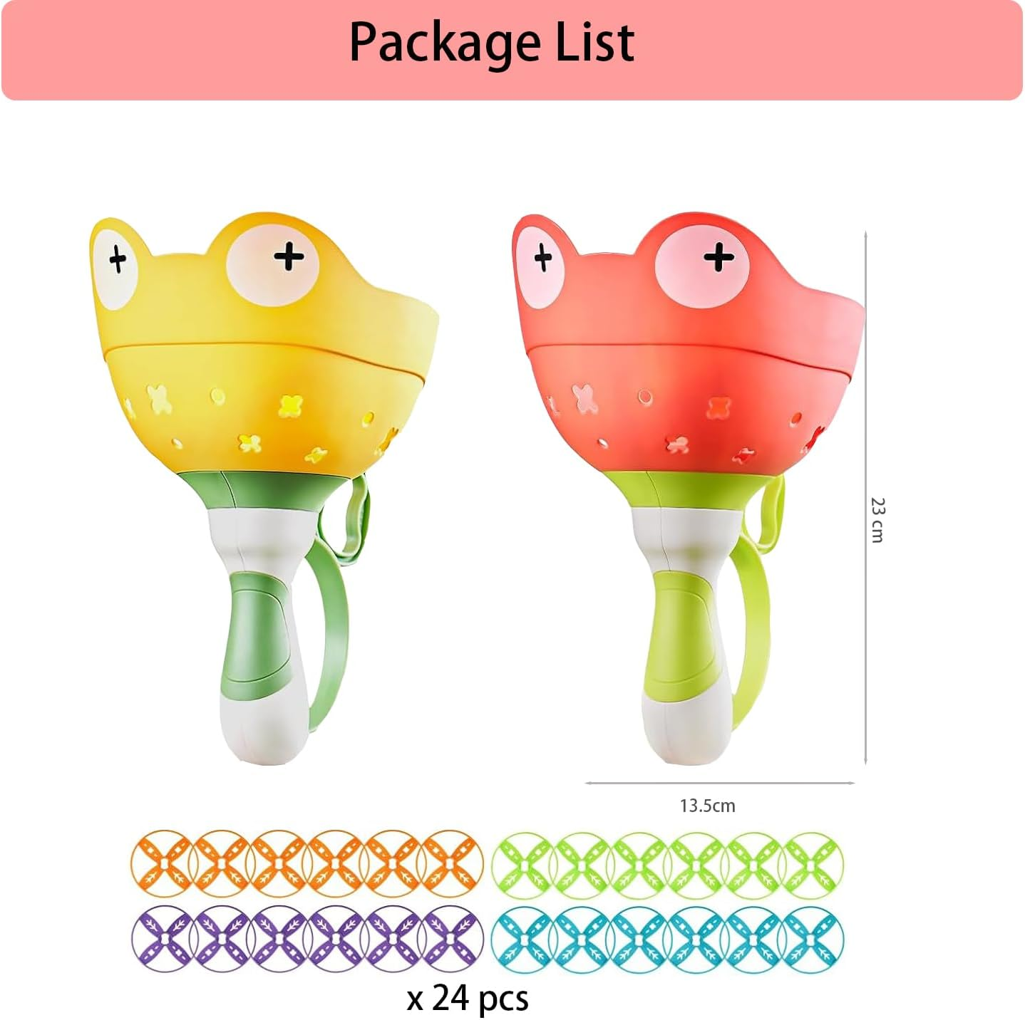 Outside Toys for Kids Ages 4-12,Manual Capture Catching Game,Flying Disc Launcher Toy for Kids with 24 Discs, Fun Outdoor Toddler Chasing Toy for Boys & Girls, Outdoor Fun Family Games image number 5