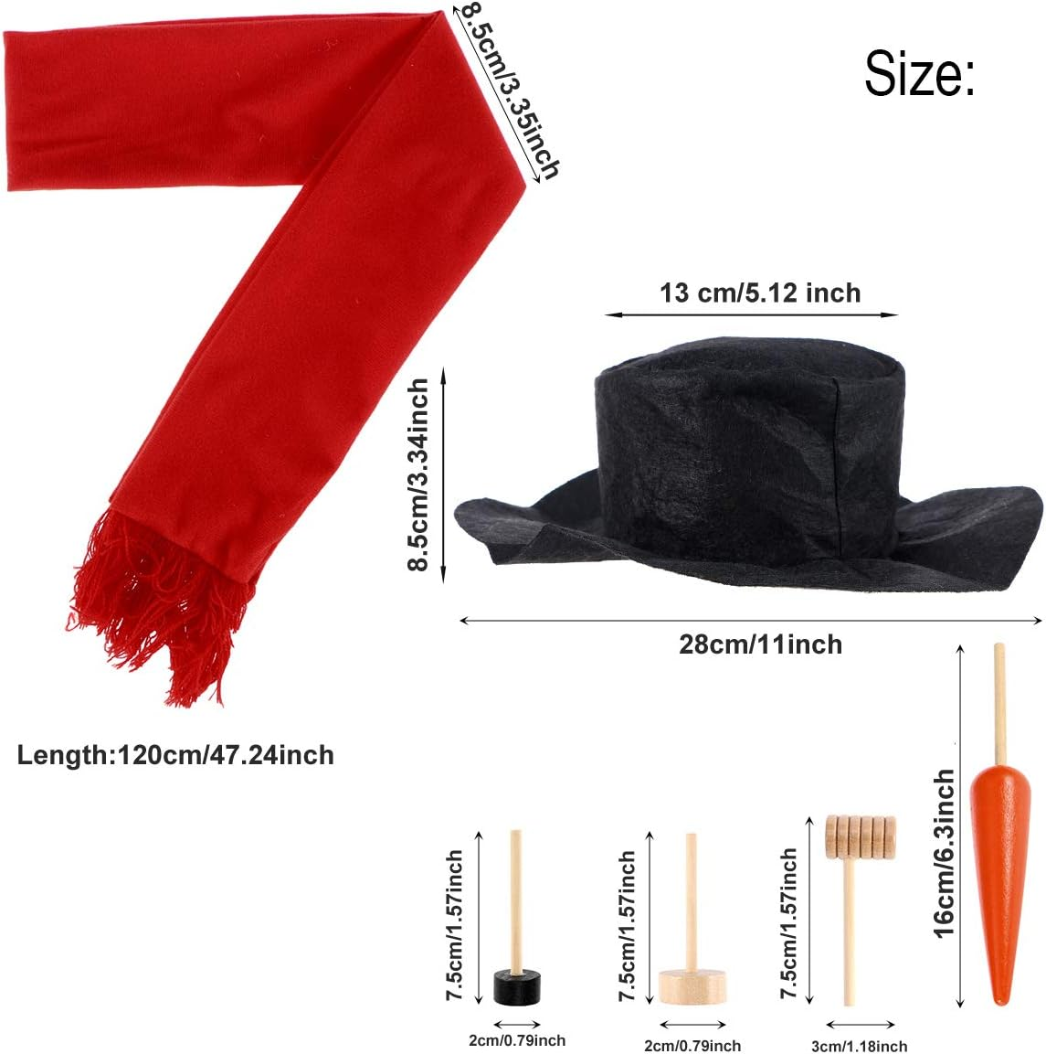 SUNTRADE Snowman Kit,Snowman Making Kits Snowman Building Kit for Kids and Adults，13 Pcs