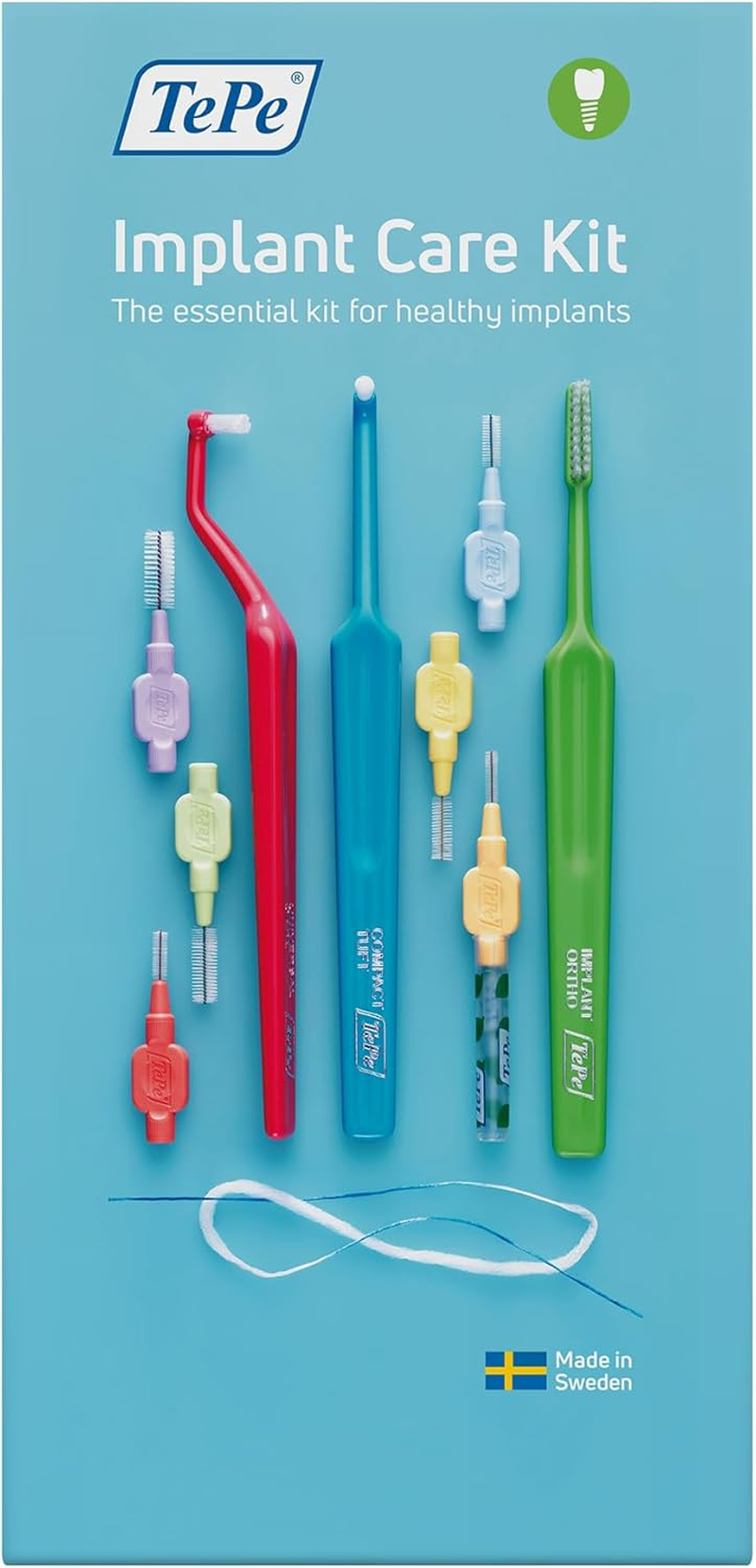 Tepe Implant Kit, 12Pcs Oral Care Kit for Implant Care, Interdental Cleaning Tools, Specialty Brushes for Good Oral Hygiene image number 3