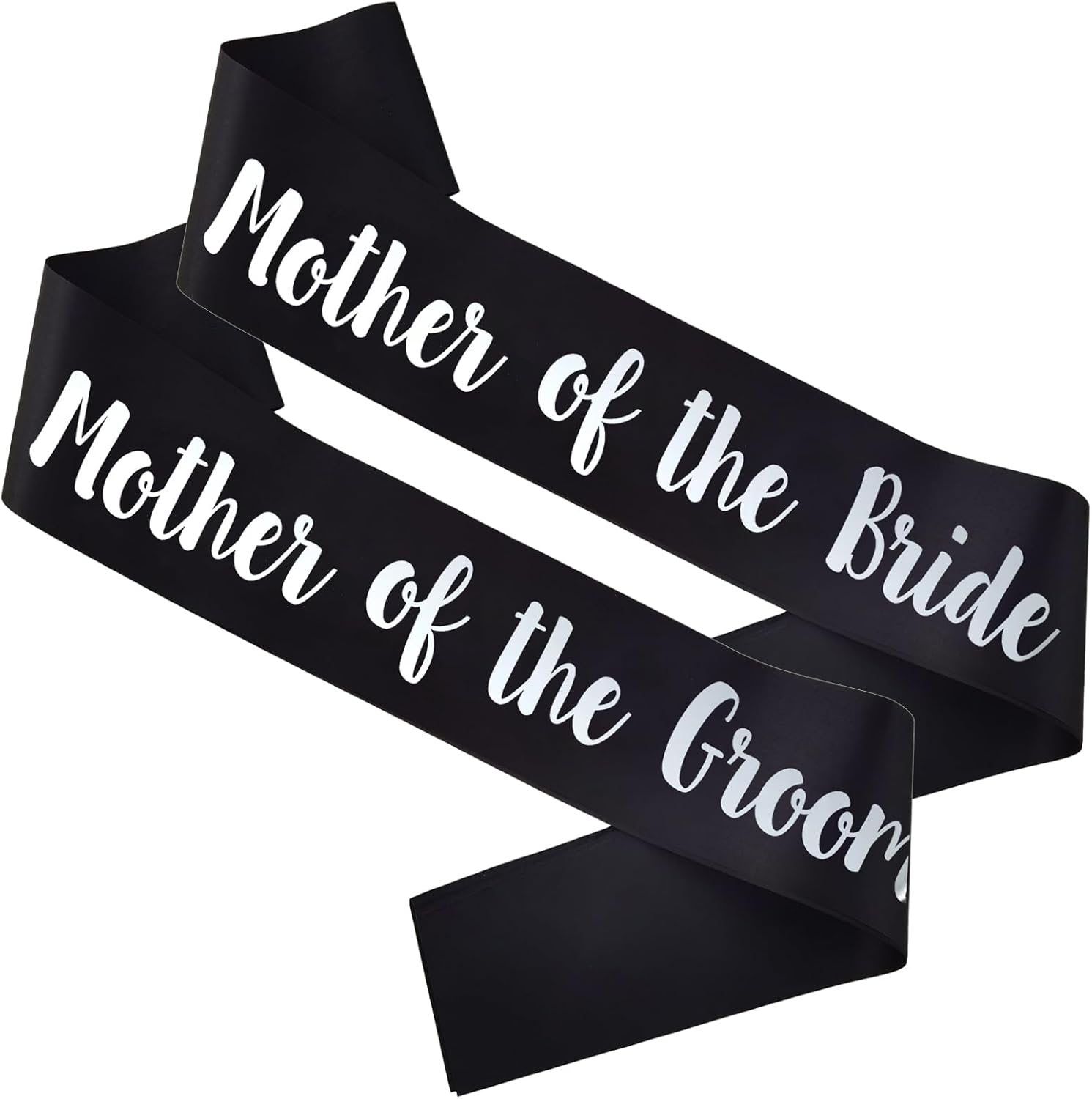 2 PACK Mother of the Bride and Groom Sashes, White Sash with Rose Letters Bachelorette Sashes for Mother Bridal Shower Supplies Wedding Accessories image number 5