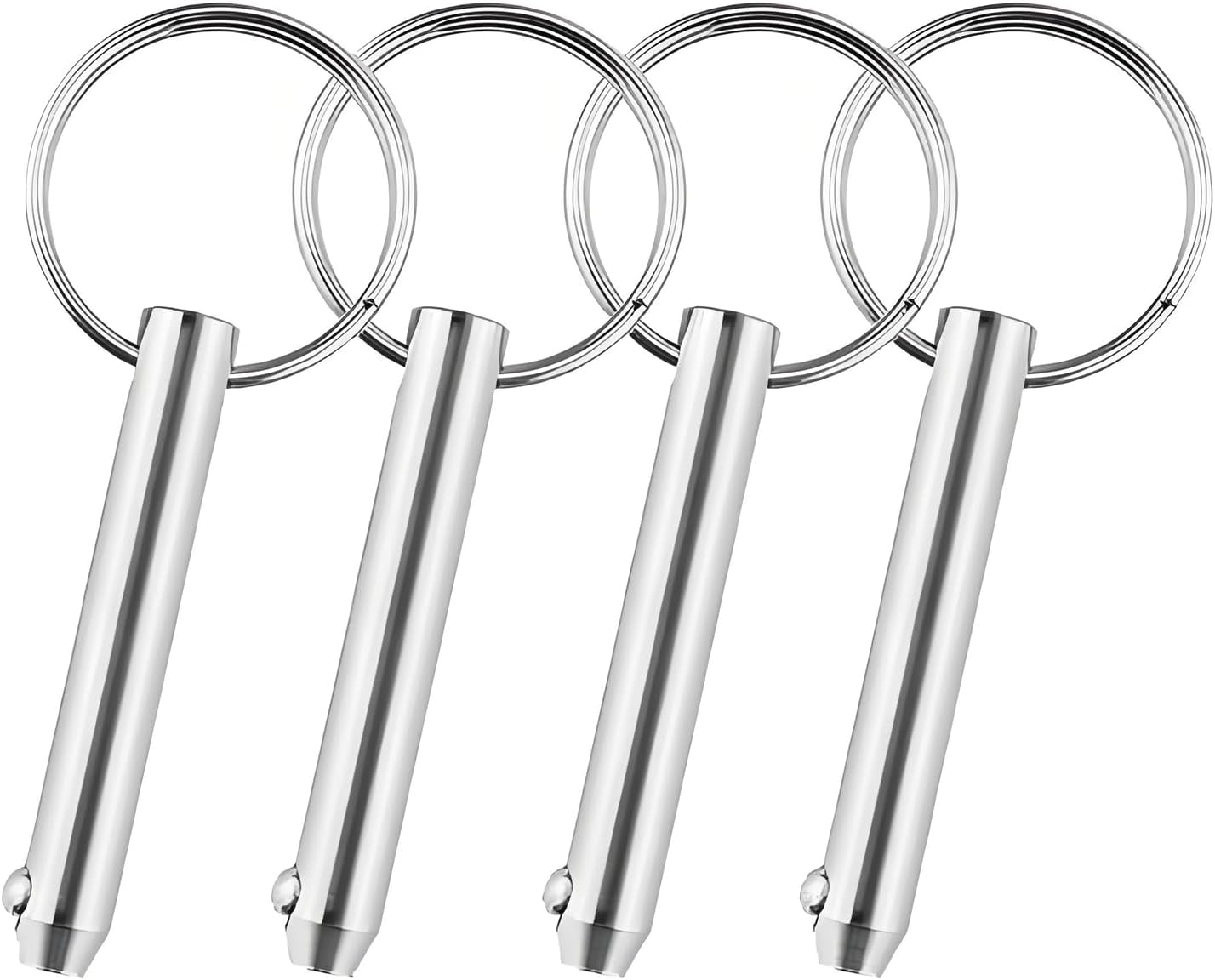 4 Pcs Stainless Steel Quick Release Pin with Spring Loaded Ball End Circle Ring Stainless Steel, Bimini Tops for Boats Accessories (10X65Mm) image number 5