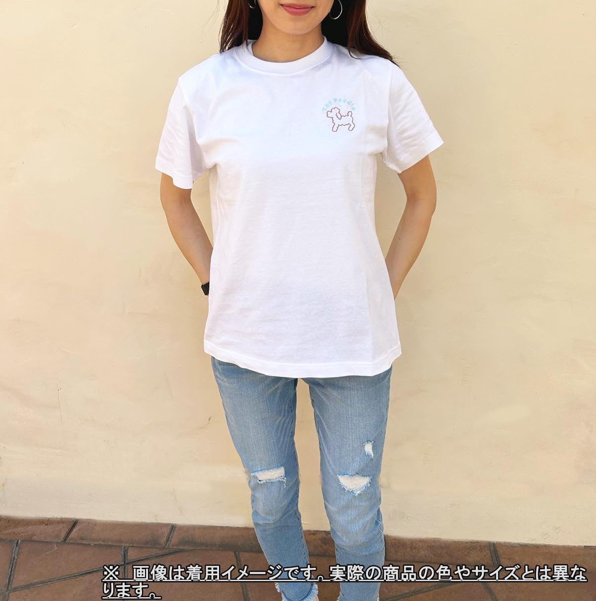 ニックナック Nickknack Heart Full Pet Paseo T-Shirt RD M Toy Pooh [02009-02] Guide Dog Support Product Red image number 2