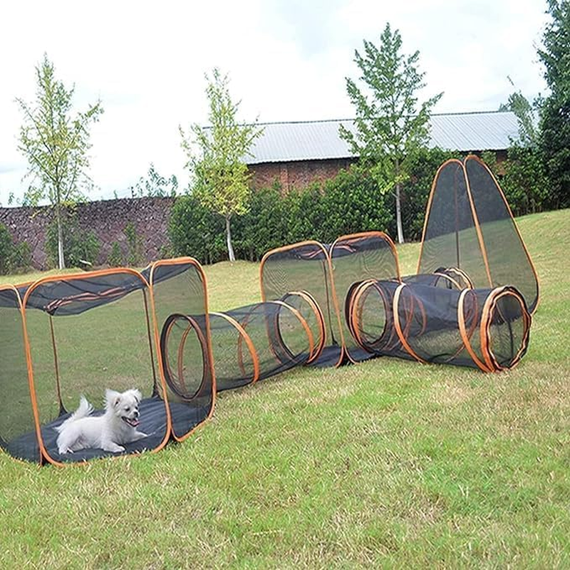Cat Tent, Tunnel, Outdoor Cat Enclosure for Indoor Cats ，Cube Combo, Play Tents for Cats and Small Animals, for Cats, Kittens, Small Dogs and Small Animals&hellip; (Orange) image number 3