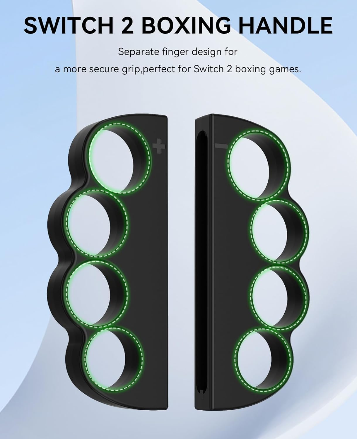 T Tersely Fitness Boxing Hand Grip Compatible with Nintendo Switch 2 Joycon Controller, 2 PCS Fun Family Boxing Game Switch 2 Accessories Handles - Black image number 2