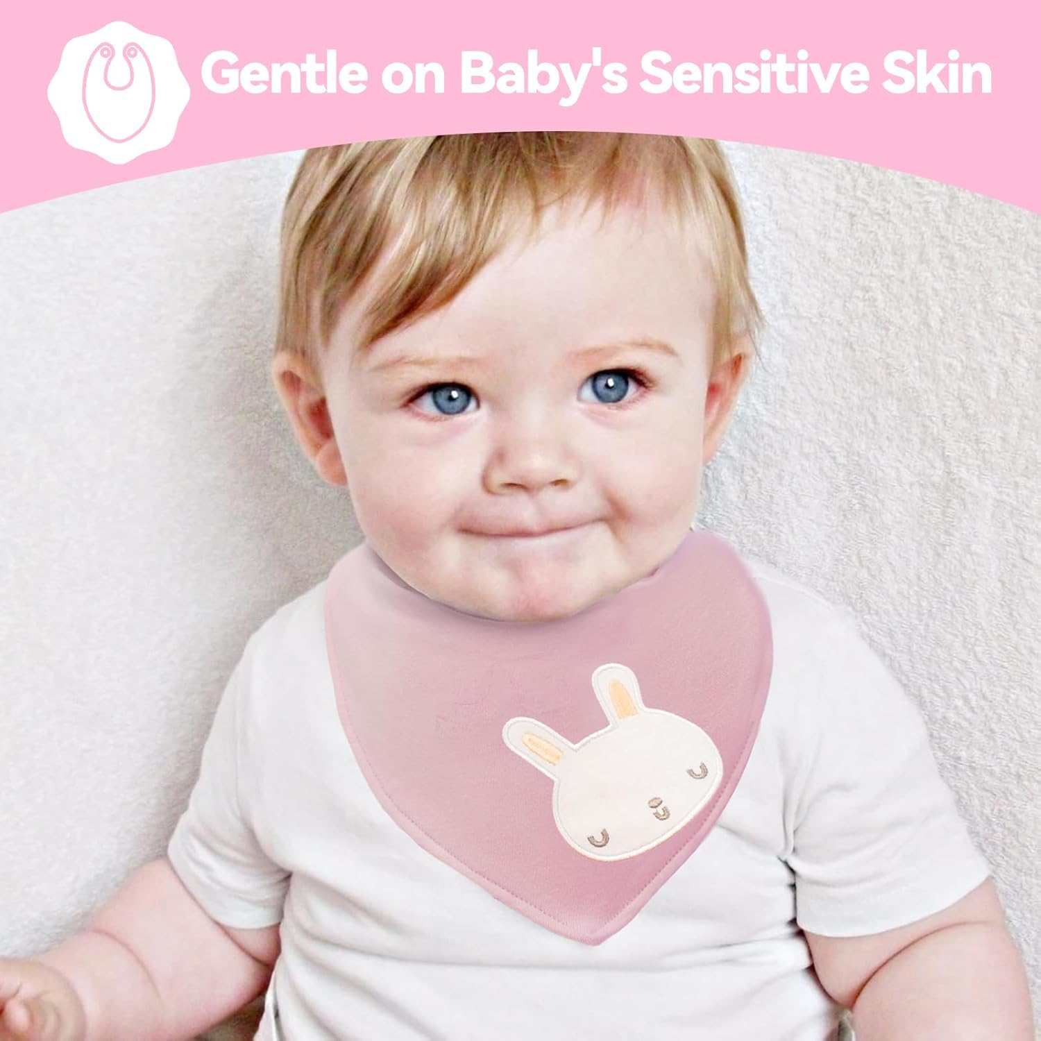 GANGANWU Baby Shower Gifts, New Baby Gifts for Girls, Pink 8 in 1 Set - New Baby Gifts, Baby Boy Gifts Including Lovey Security Blanket, Welcome Card, Wooden Rattle Toy, Socks,Baby Bib and More image number 5