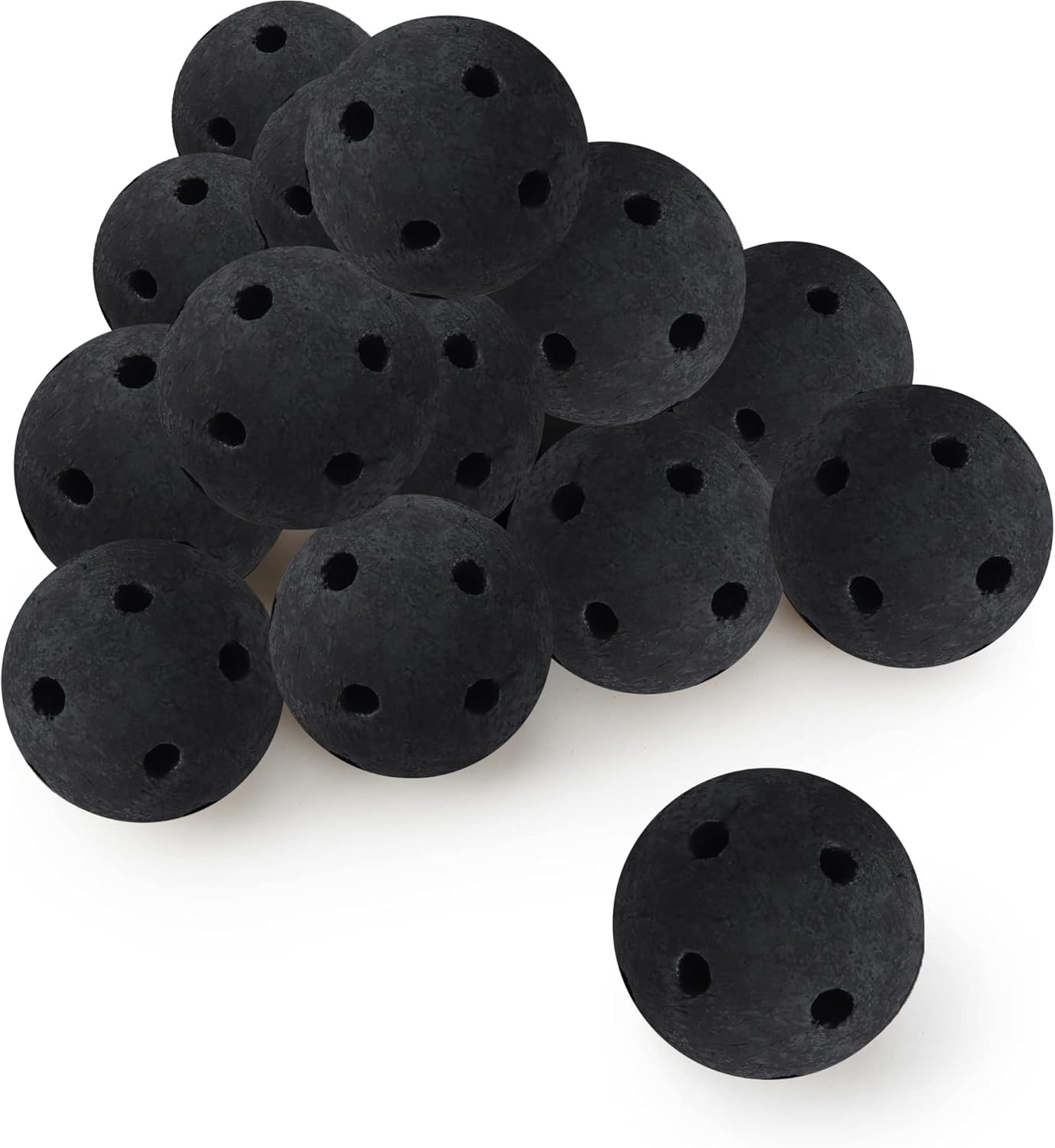 Ceramic Fire Balls-3 Inch Set of 15 round Fire Stones Set, Safe for Outdoors and Indoors Fire Pit or Fireplaces Reusable Fireballs, Black image number 5