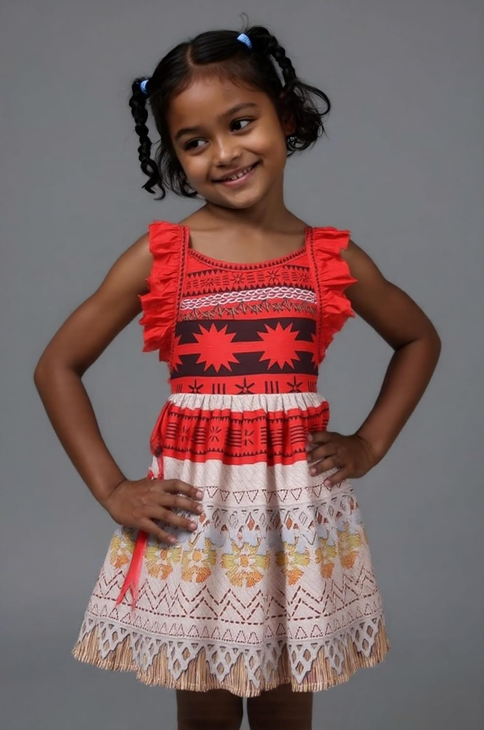 Princess Costume Dress Kids Halloween Costumes with Accessories Princess Cosplay Dress up Christmas Birthday Gifts for Girls image number 4