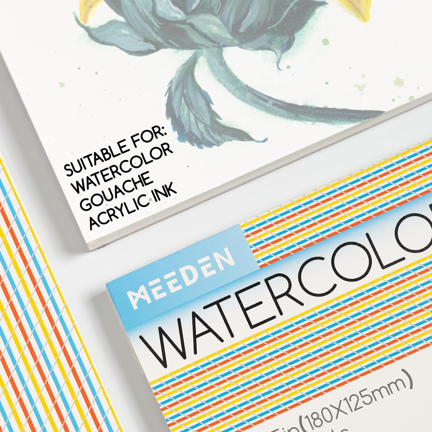 MEEDEN Watercolour Paper Block, 100% Cotton Watercolour Paper Pad of 20 Sheets, 140Lb/300Gsm, Acid-Free Art Paper for Watercolour, Gouache, Ink and More, 10" X 7" Rough Grain image number 6