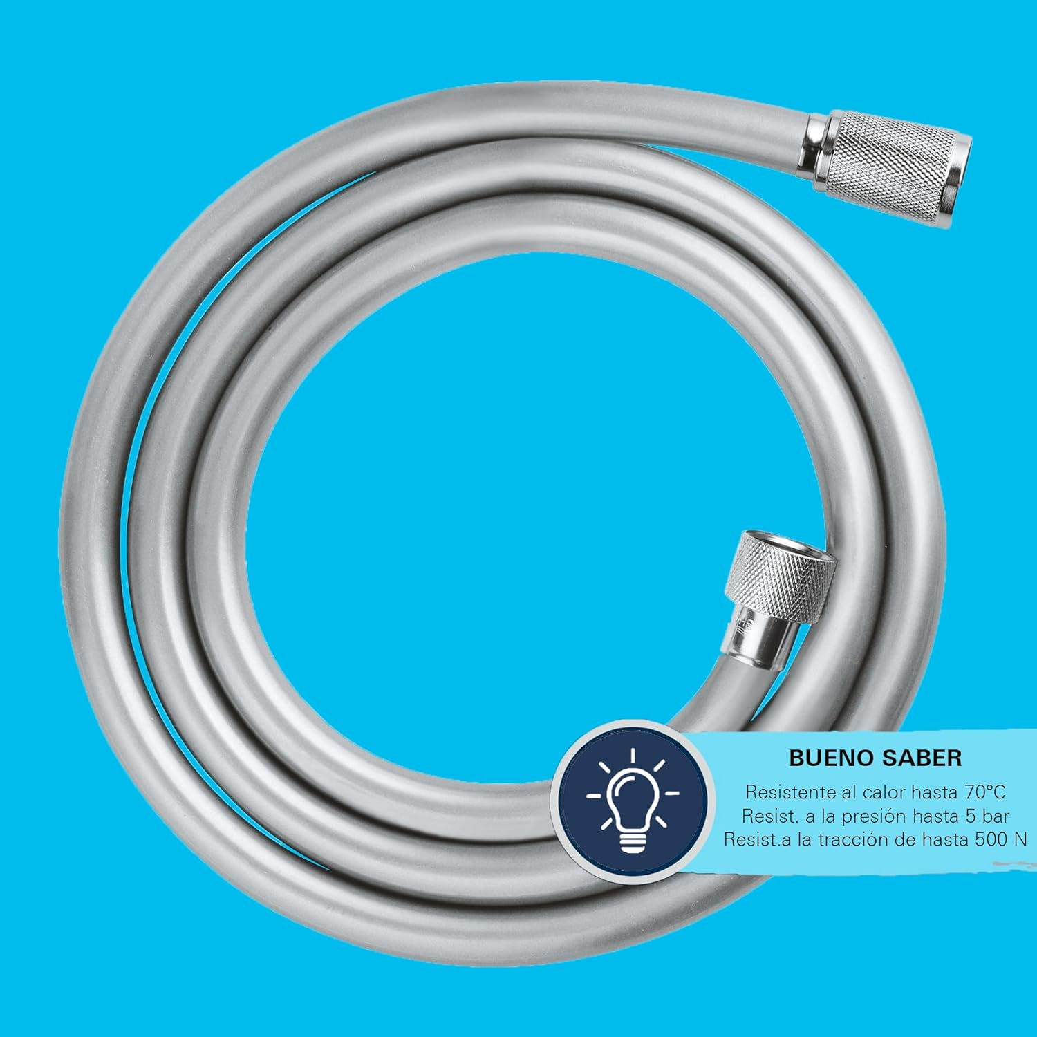 GROHE Vitalioflex Comfort 28743002 Shower Hose 1500 Mm Pressure Resistant Kink Resistant Universal Connection Chrome image number 4
