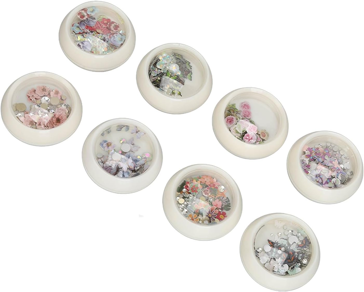 8Pcs Colorful Resin Nail Sequins Glitter Flakes DIY Design for Manicure Decorations image number 2