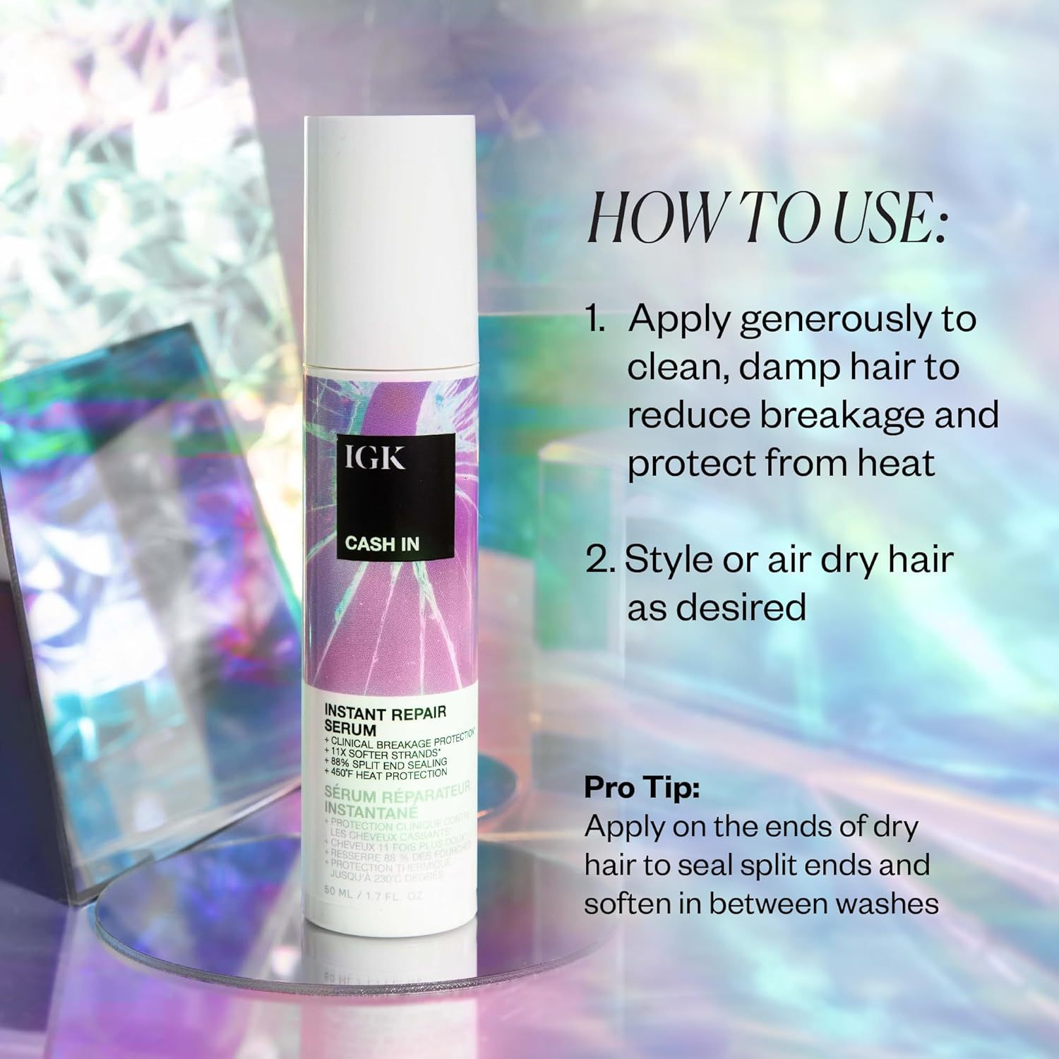 IGK Cash in Instant Repair Serum 50Ml/1.7Oz