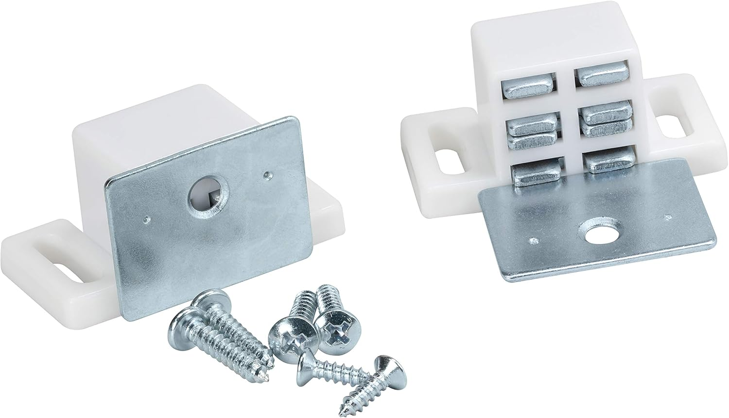 Rok Hardware Heavy Duty 15 Lb High Magnetic Catch White/Nickel 10 Pack image number 3