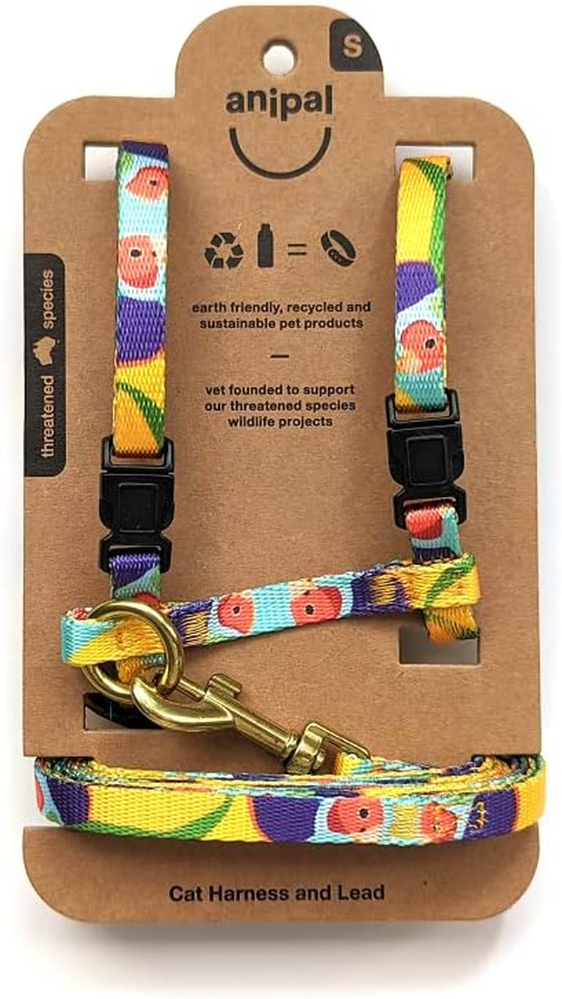 Anipal Gigi the Gouldian Finch Cat Harness & Lead - S - Environmental Friendly image number 3