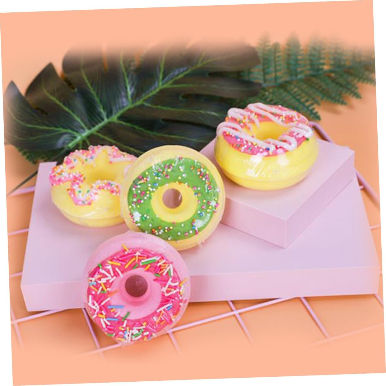 4Pcs Doughnut Shape Bath Bombs Spa Salt Balls 100G Moisturizing Skin Care Hydrating Bath Bombs Random Style image number 5