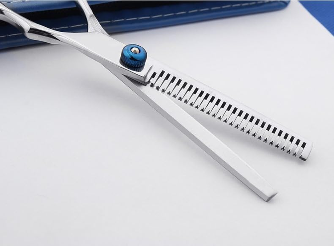 Professional 10 Pcs 6 Inch Barber Hair Cutting Thinning Scissors Set with Cape and Brush image number 2