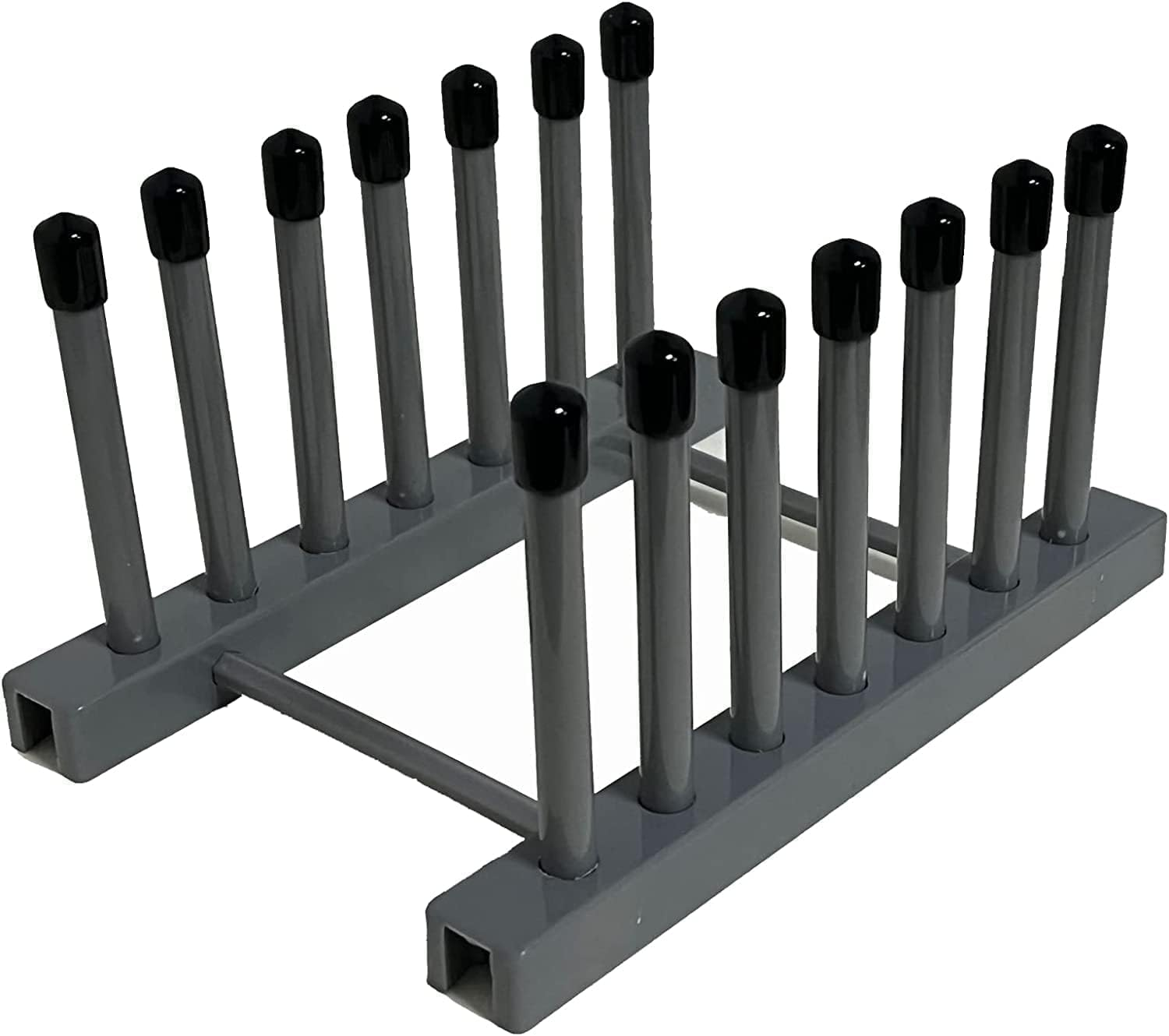 Vinyl Record Display Stand Drying Rack, Vinyl Record Storage 6-Album Display Holder Fits 12" or 7" 10" Record Album Lp&rsquo;S, with Soft Silicone Top Protection - No Records, Grey image number 3