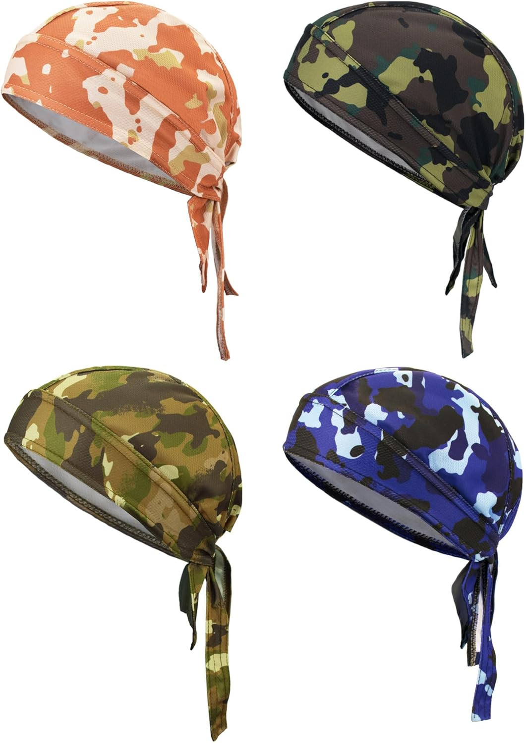 Kninmdor Do Rags Cycling Caps Helmet Liner Doo Rag Motorcycle Bandana Hat Sweat Liner Skull Caps Dew Rags for Men and Women