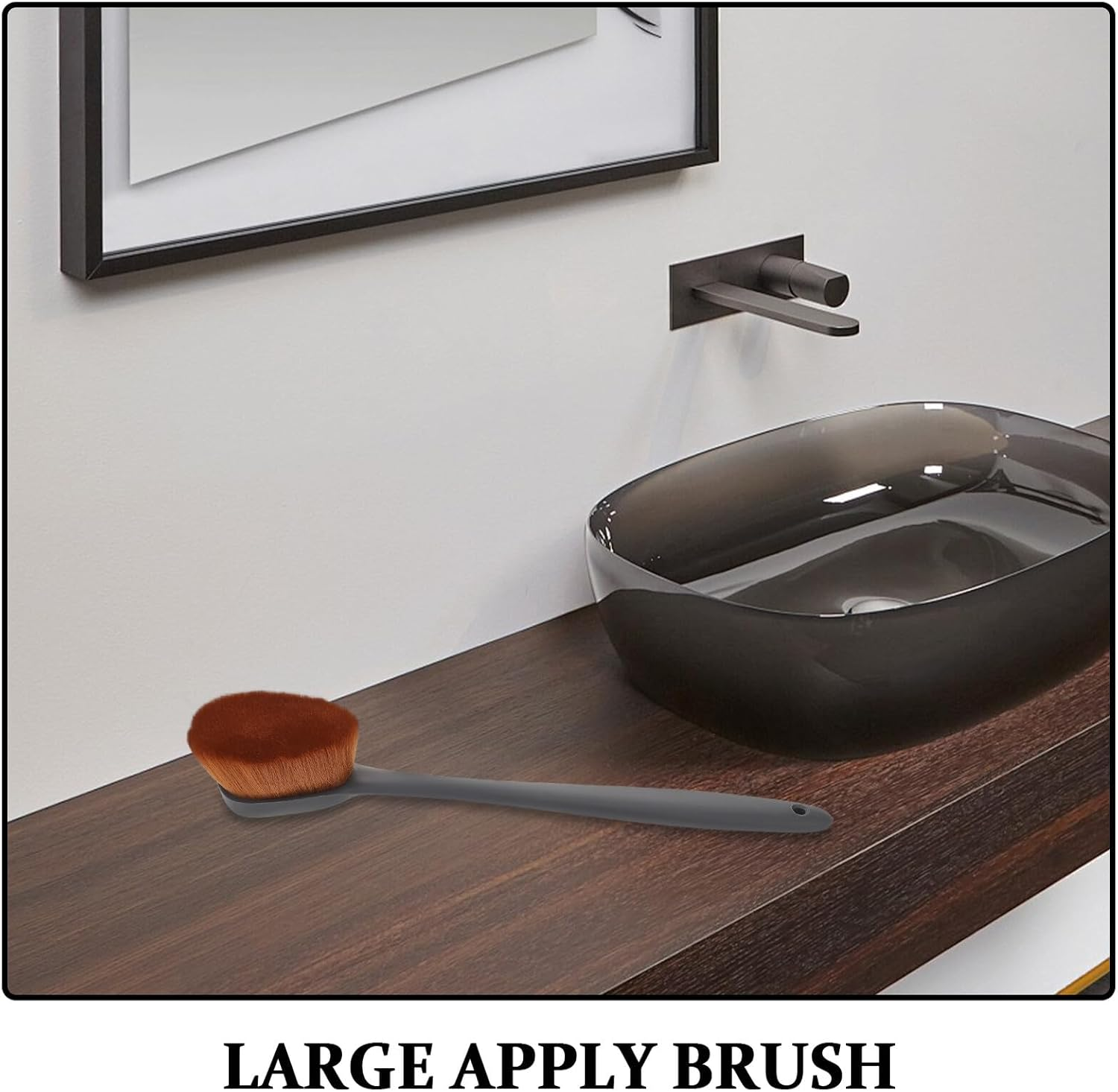 SHERCHPRY Back Tanning Applicator Brush for Body Lotion Extra Large Self Tanner Brush with Plastic Handle for Even Cream Application at Home, Travel and Gym Skin Care image number 1