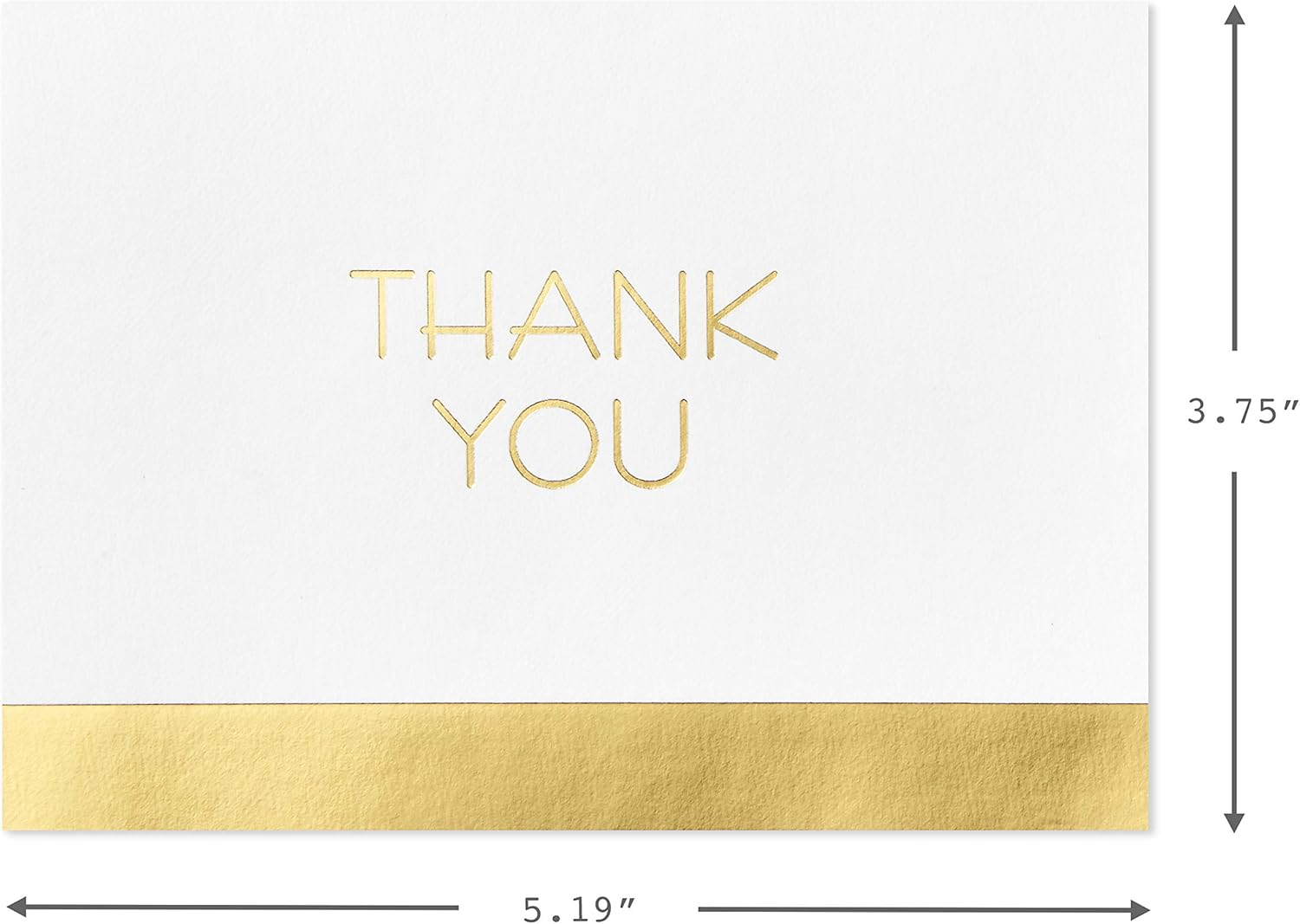 Hallmark Thank You Cards, Gold and White Bulk (40 Thank You Notes with Envelopes for Graduation, Business, Weddings, All Occasion) image number 4
