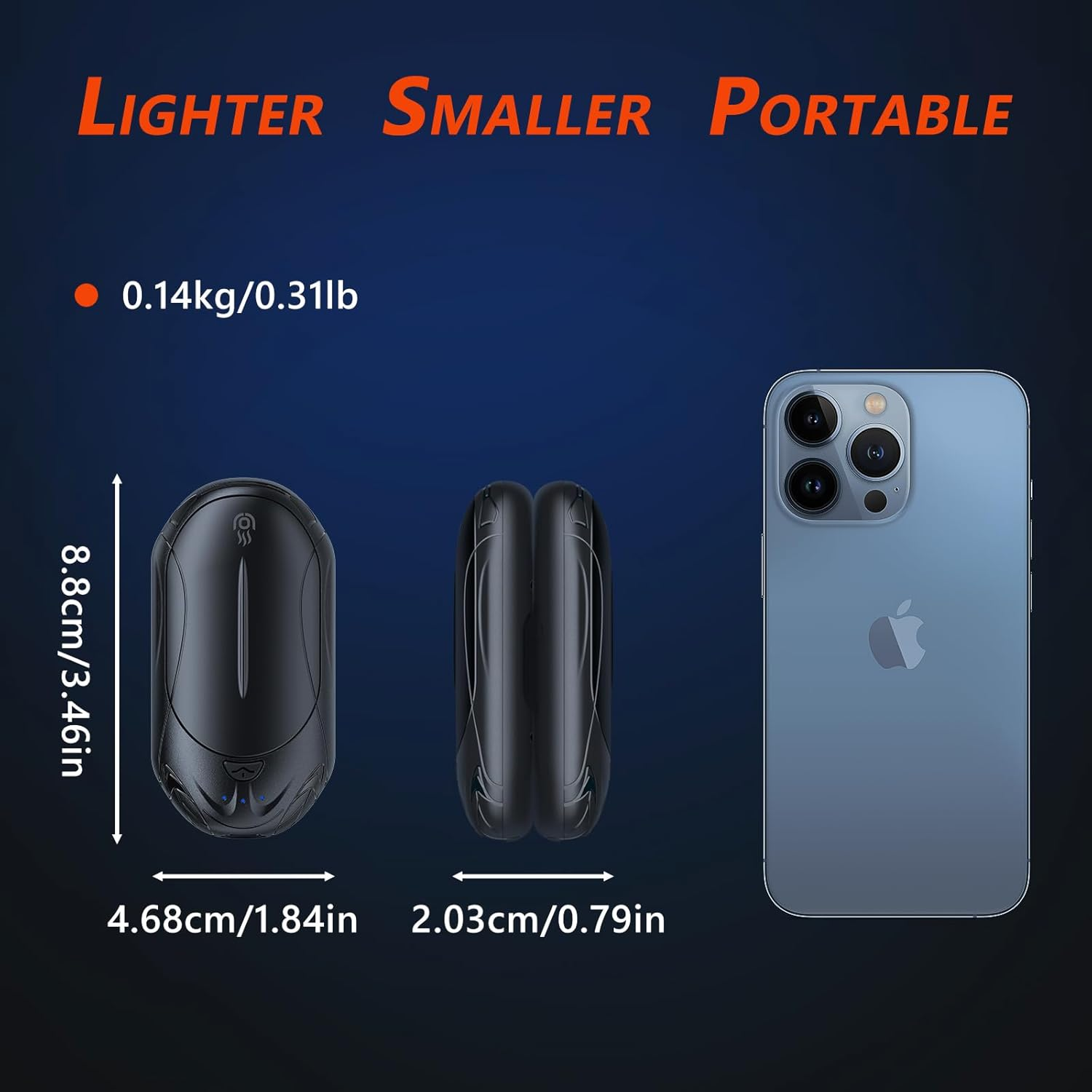 20Hrs Rechargeable Hand Warmers 2-Pack, Electric Split Hand Warmers, Portable Pocket Warmers with 3 Heating Modes Rapid Heating Ideal Warming Gift image number 5