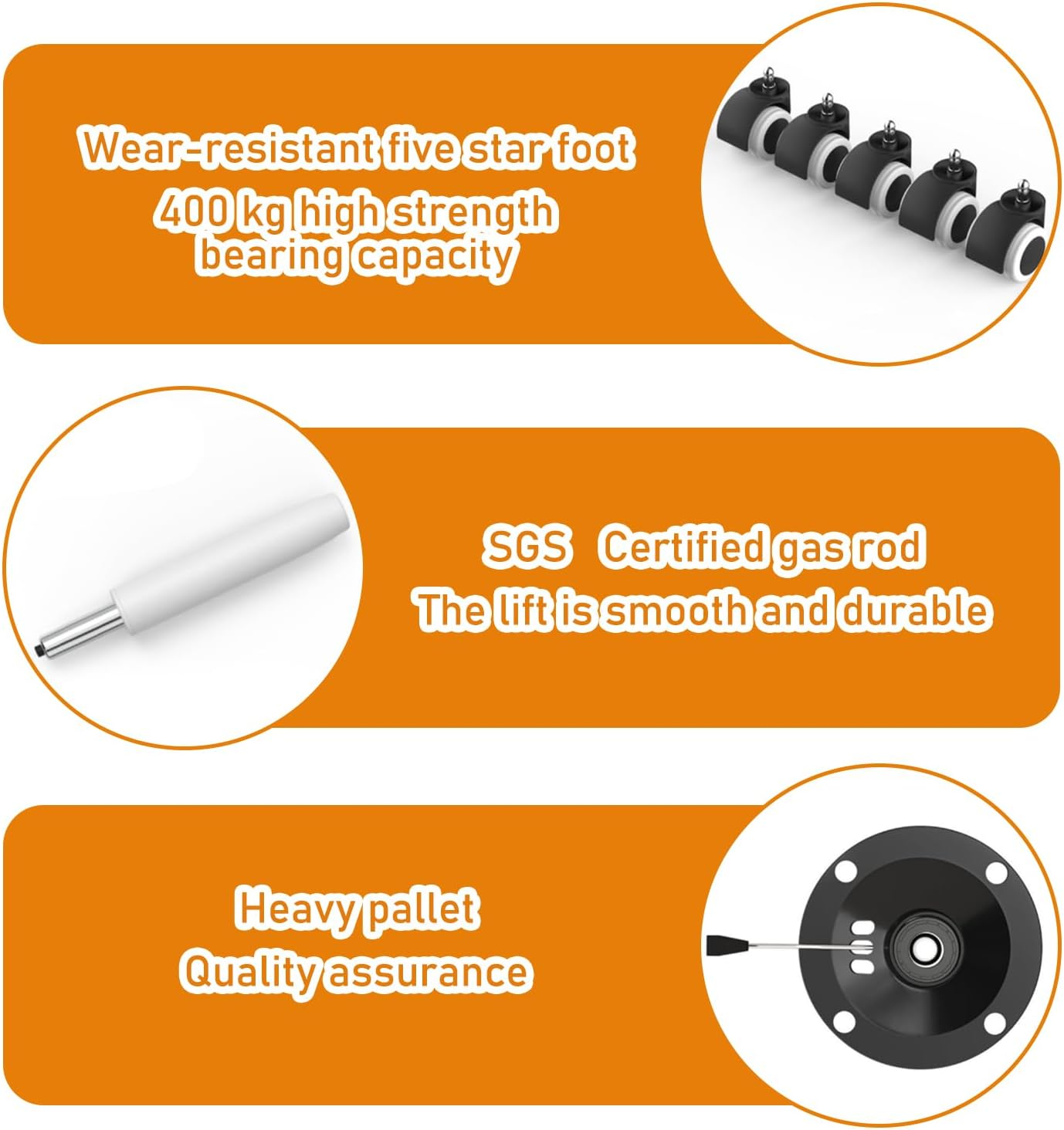 Uandhome Home Office Chair with Wheels,360&deg;Swivel Vanity Chair with Lumbar Pillow, Height Adjustable Computer Task Chair for Home Office, Modern Chair image number 4