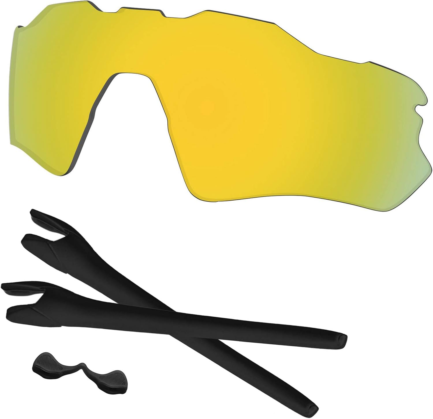 Predrox Radar EV Path Lenses & Rubber Kits Replacement for Oakley Sunglass OO9208 Polarized