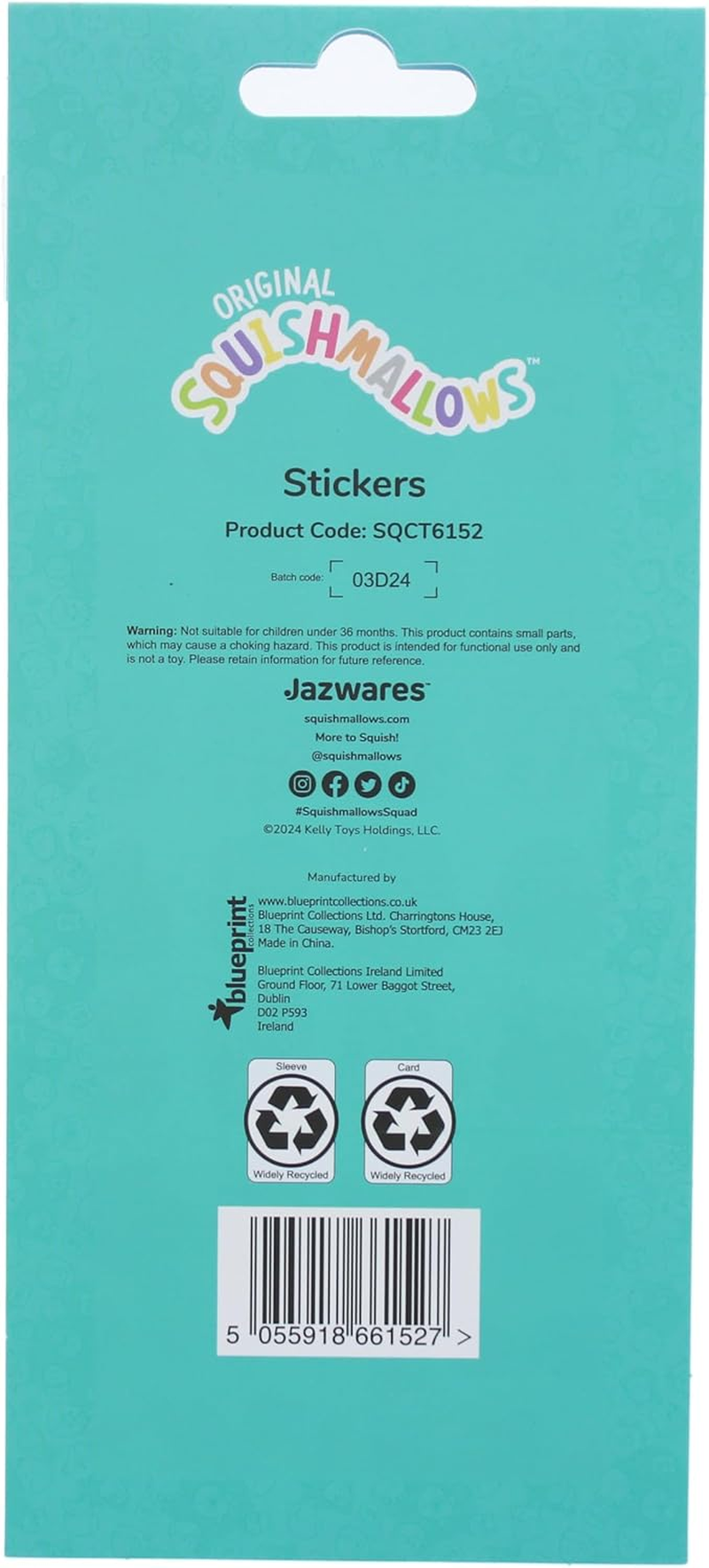 Squishmallows Cottage Collection Stickers (Pack of 12)