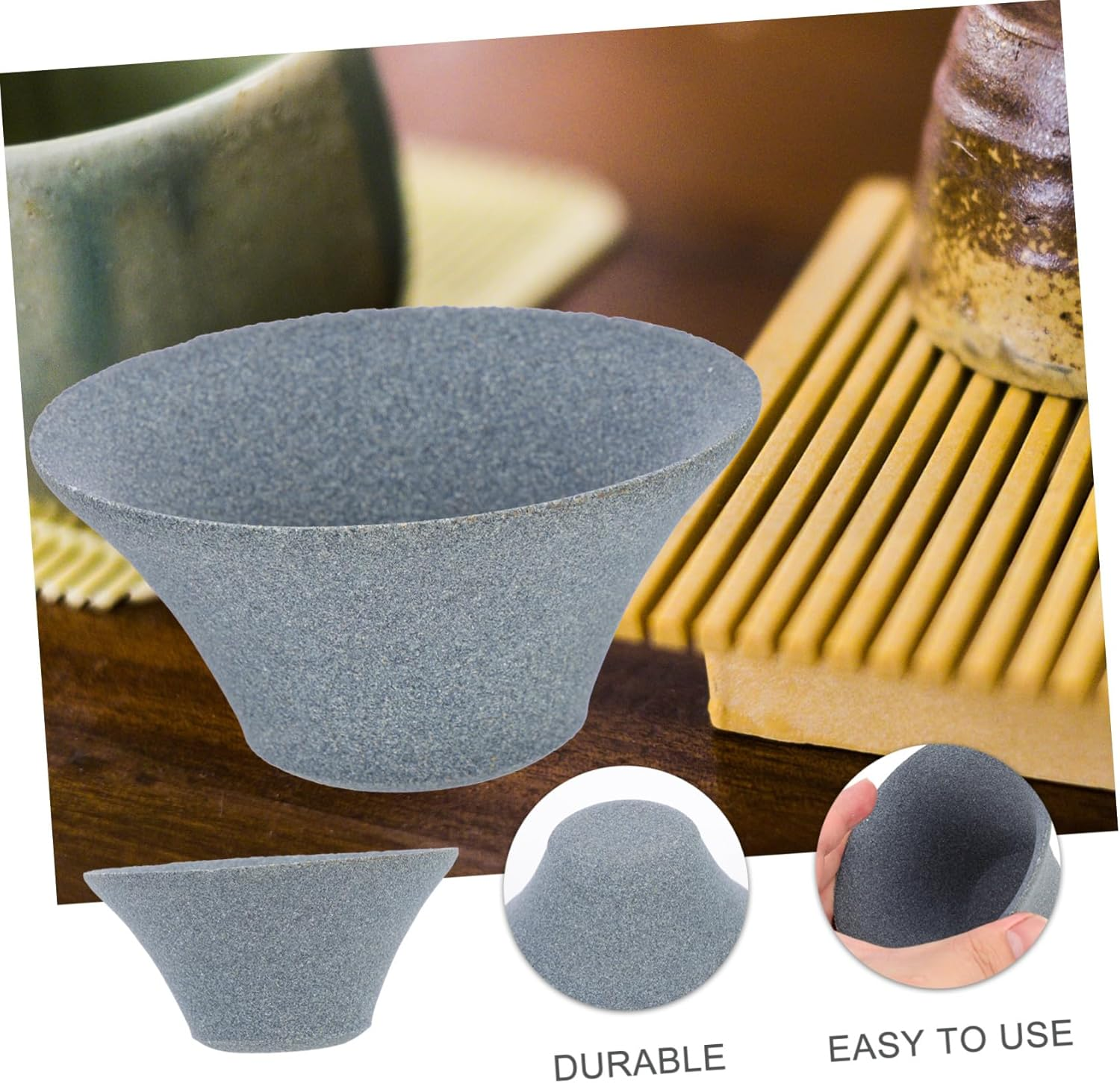 MUELODSIC Ceramic Tea Infuser Filter Cup with Fine for Tea and Coffee Brewing Non-Deformable Material Simple Design for Home and Office Use image number 4