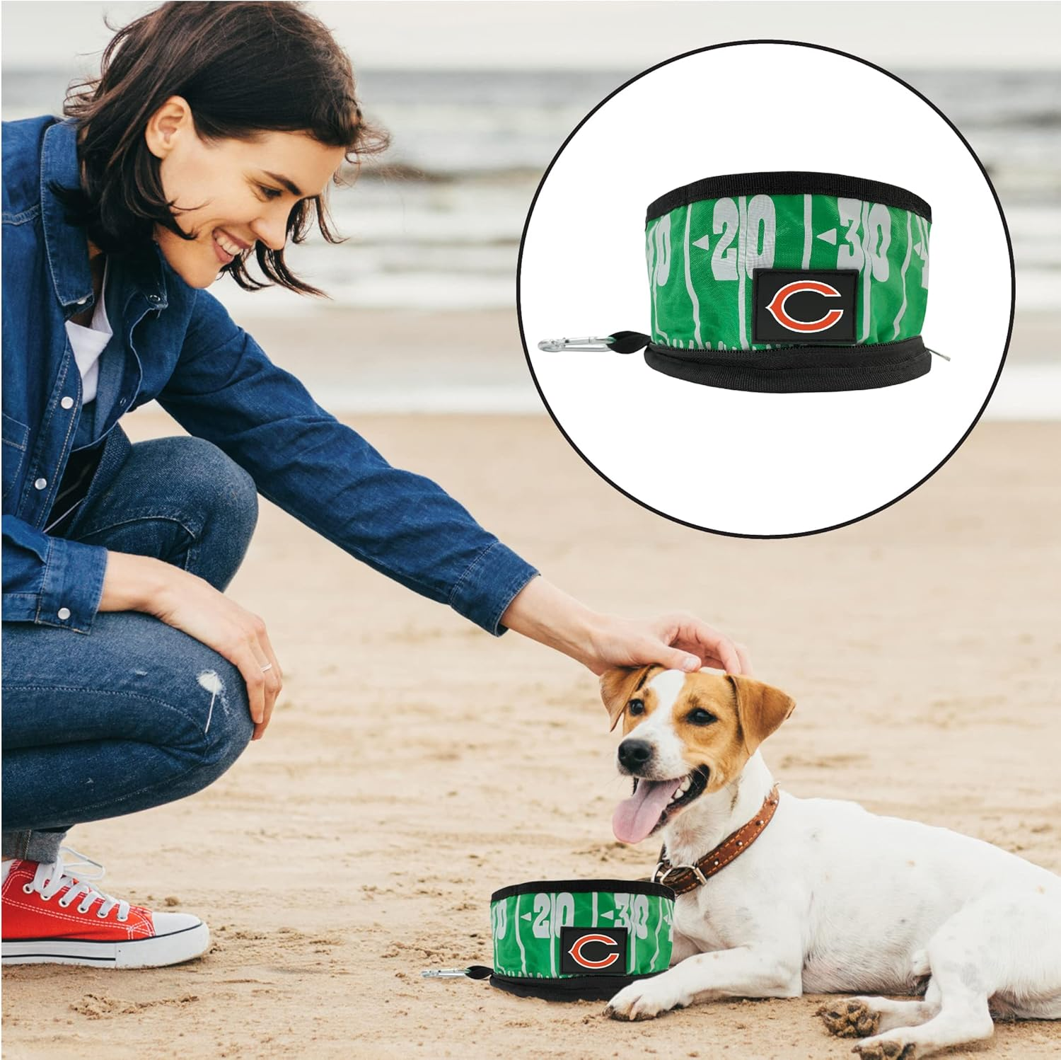 Pets First NFL Collapsible Pet Bowl image number 4