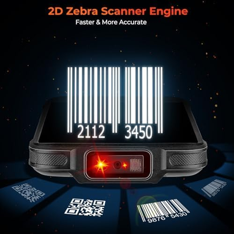 MUNBYN 2025 New Android 13 Barcode Scanner with Pistol Grip, IPDA086 2 Years No-Charge Repairs, Wi-Fi 6 Mobile Computer PDA, 1D/2D/QR SE4710 Zebra Scanner, 5.5" Inventory image number 3